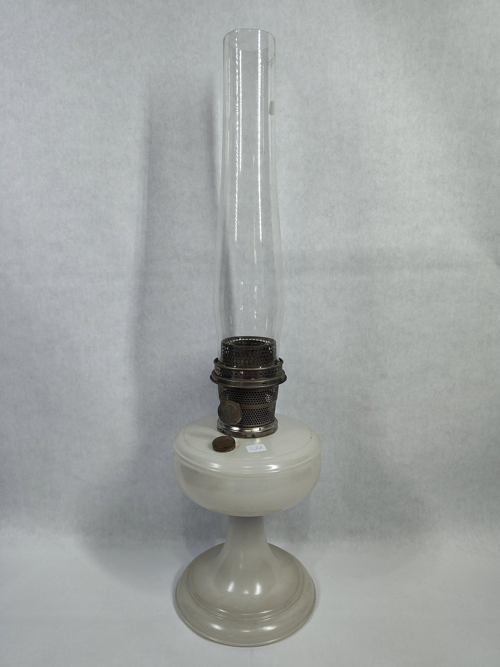 Aladdin Alacite Glass Simplicity Pedestal Table Lamp with Nu-Type Model A Burner (1 of 3)