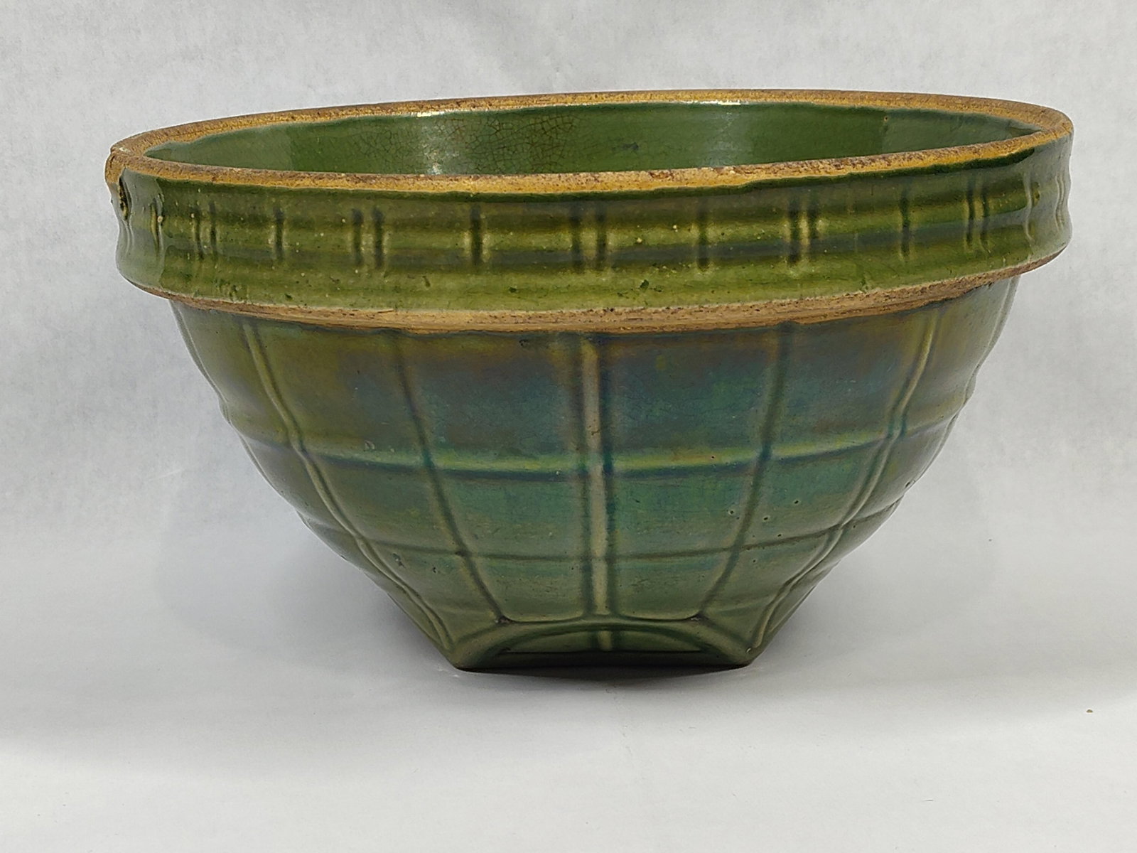 Robinson Ransbottom Green Windowpane Mixing Bowl (1 of 3)