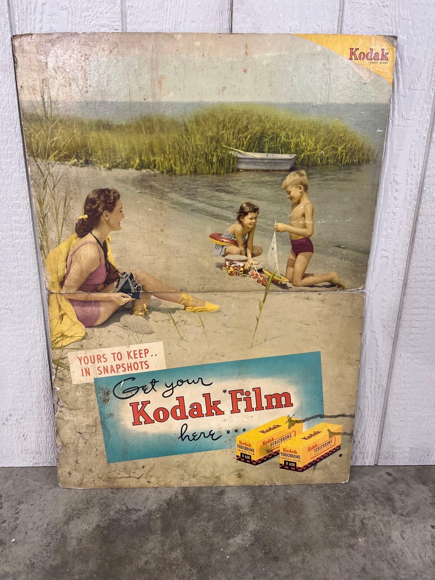 Kodak Verichrome Film Cardboard Display Sign Set (1 of 4)