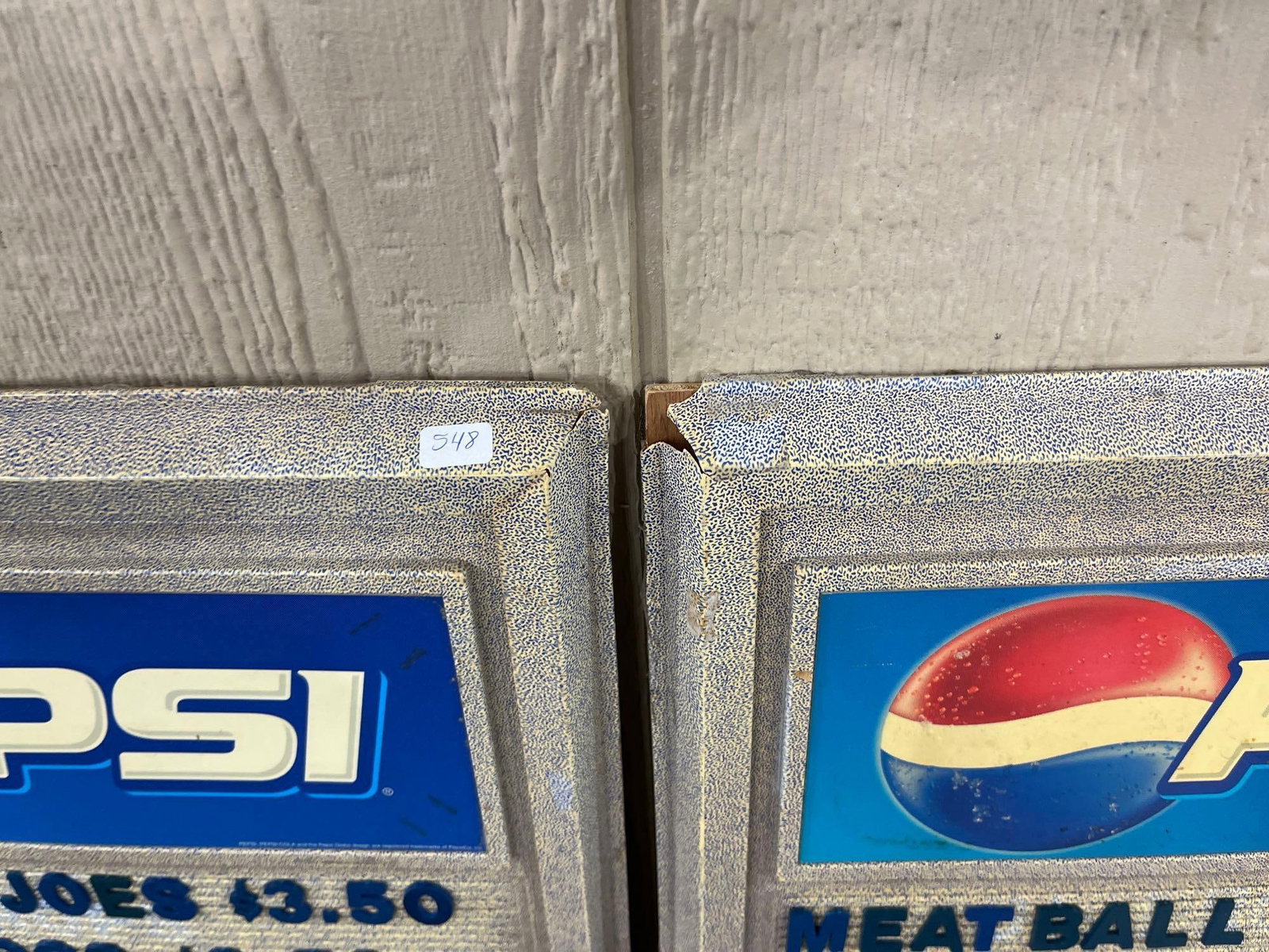 Pair Pepsi Grooved Menu Display Boards - 2