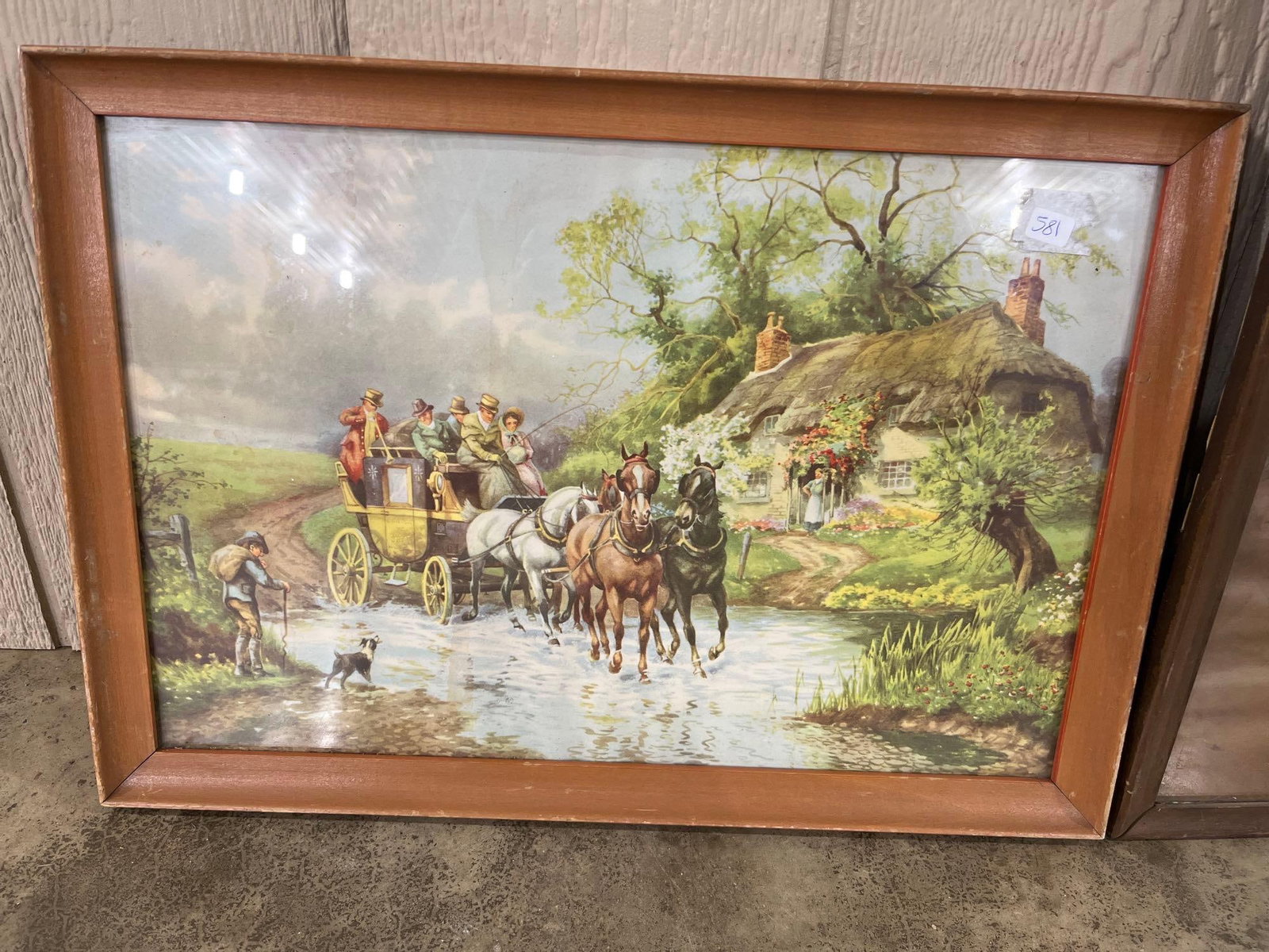 Pair Interior & Coaching Scenes Chromolithographs - 6