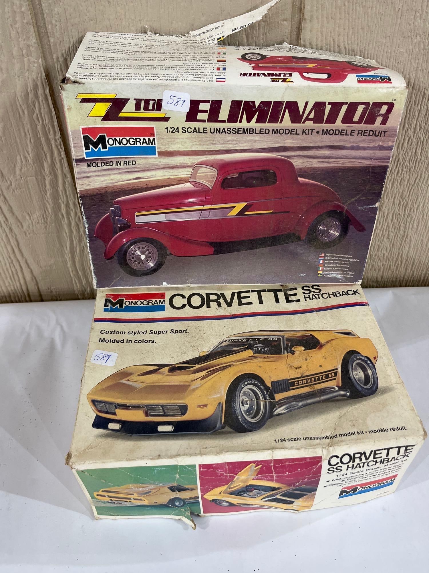 Two Vintage Monogram 1/24 Scale Model Car Kits (1 of 5)