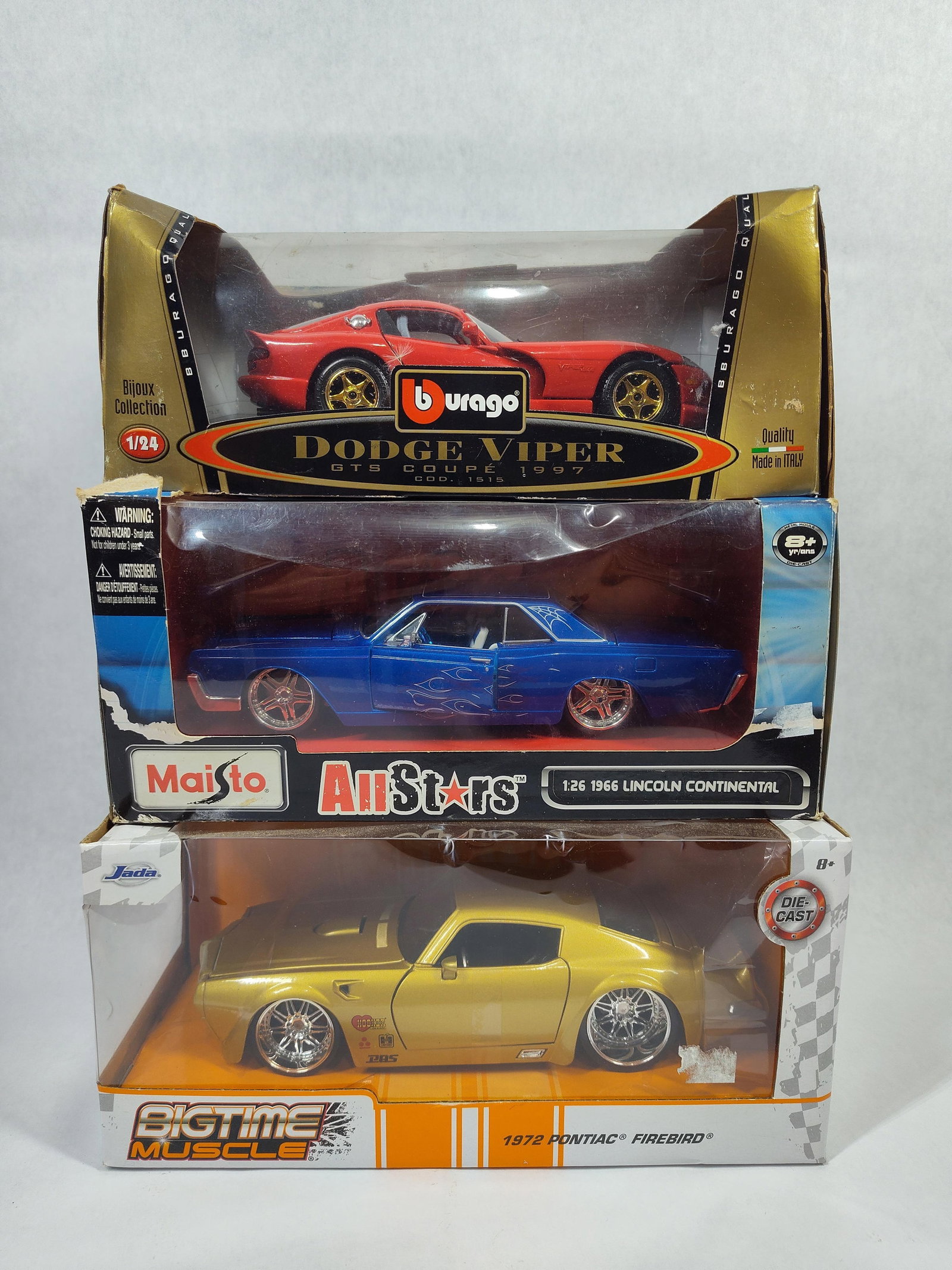 Bburago, Maisto & Jada: 3 Boxed Die-Cast Cars (1 of 4)