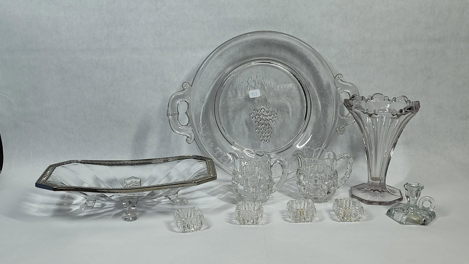 EAPG Pleasant Labor Tray & Assorted Glassware (1 of 5)