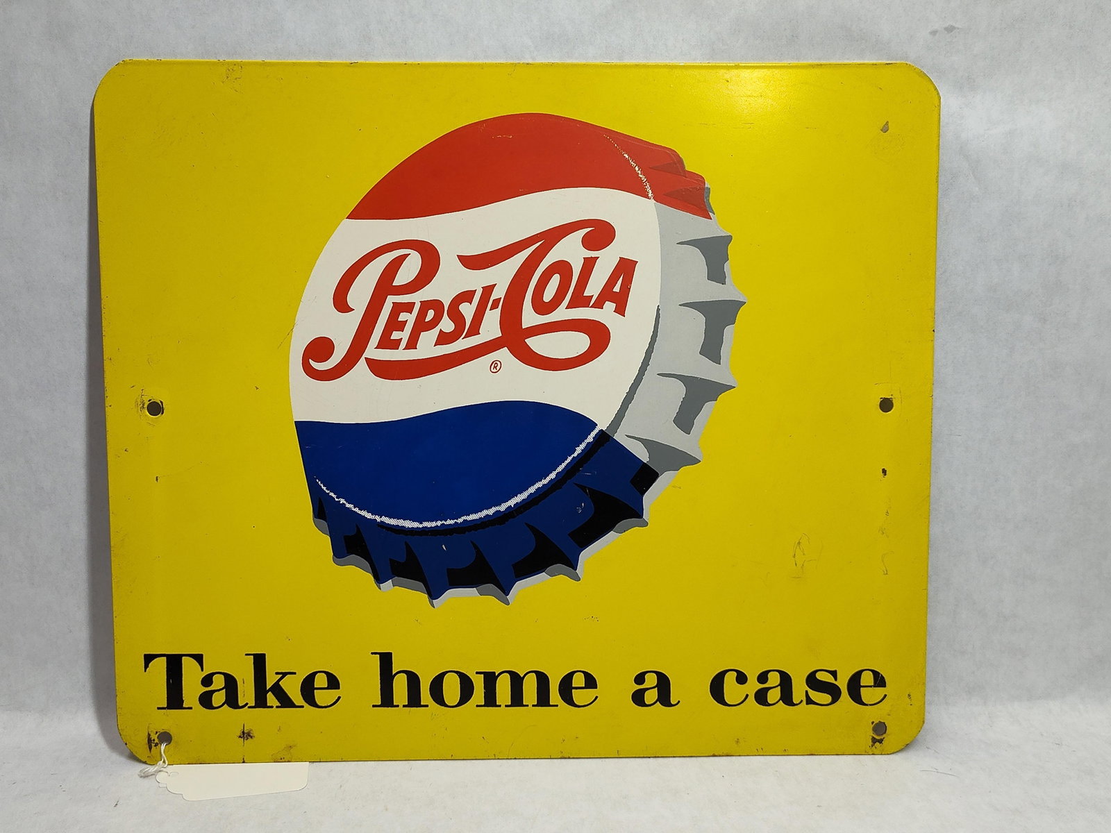 Pepsi-Cola Double Sided Metal Advertising Sign (1 of 3)