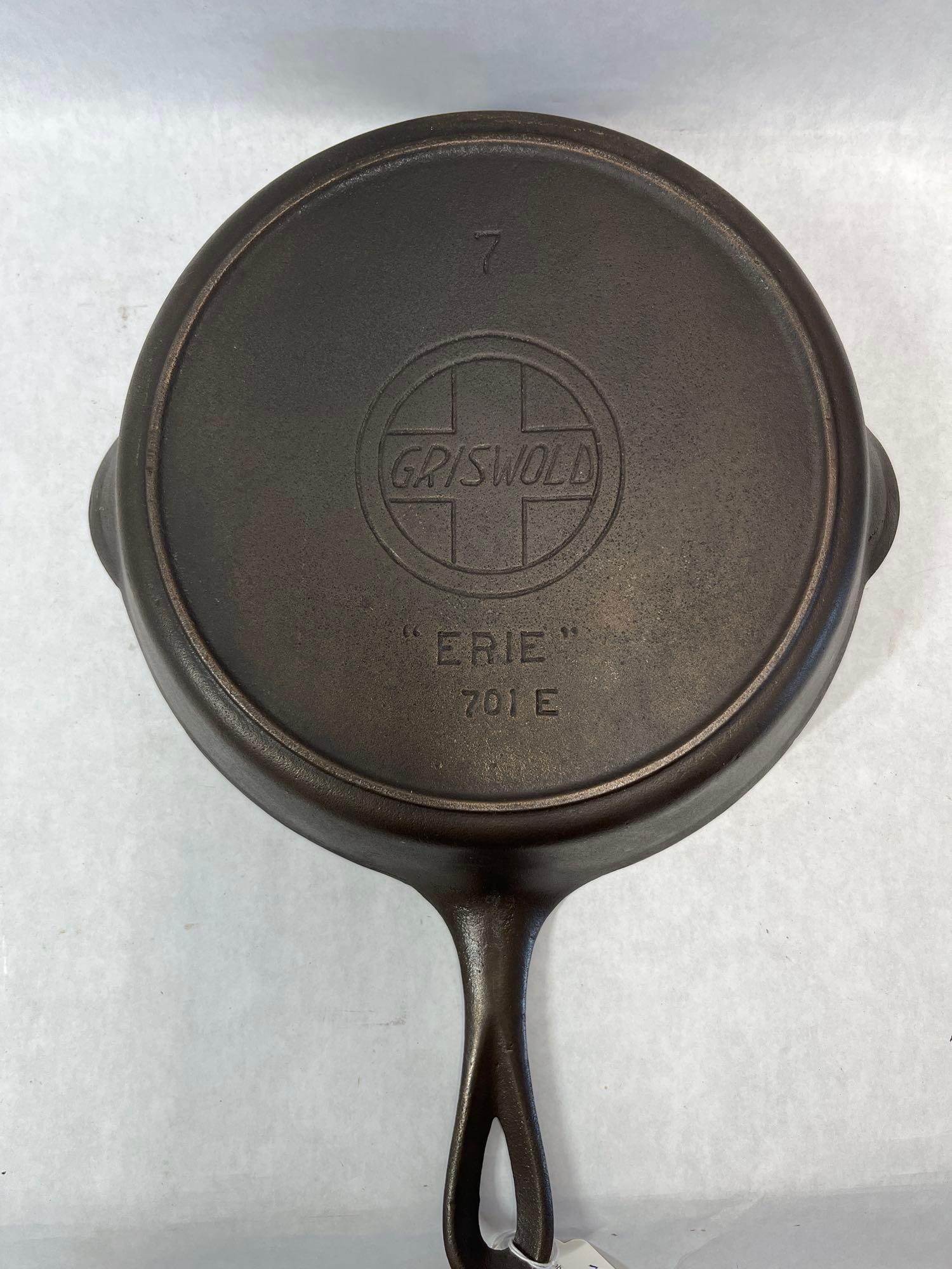 Griswold No. 7 Slant Logo ERIE Cast Iron Skillet (1 of 3)
