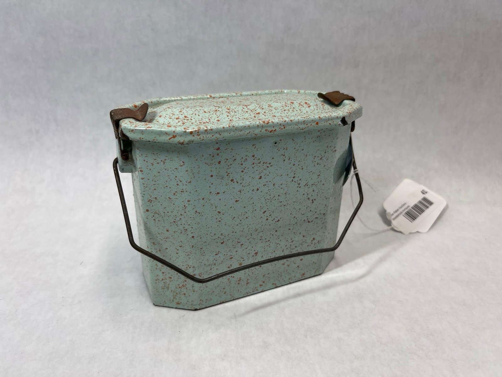 French-Style Octagonal Enamel Lunch Pail w/ Insert (1 of 6)