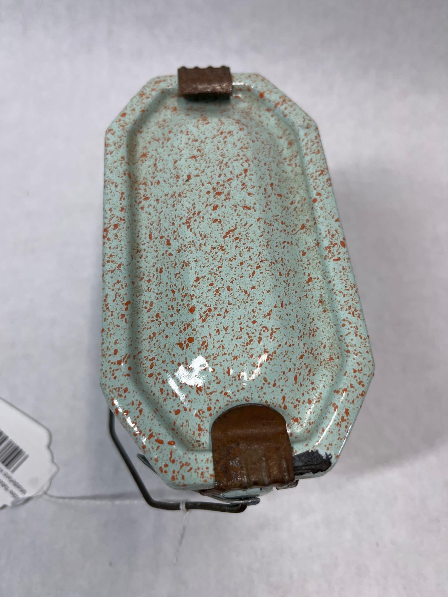 French-Style Octagonal Enamel Lunch Pail w/ Insert - 3