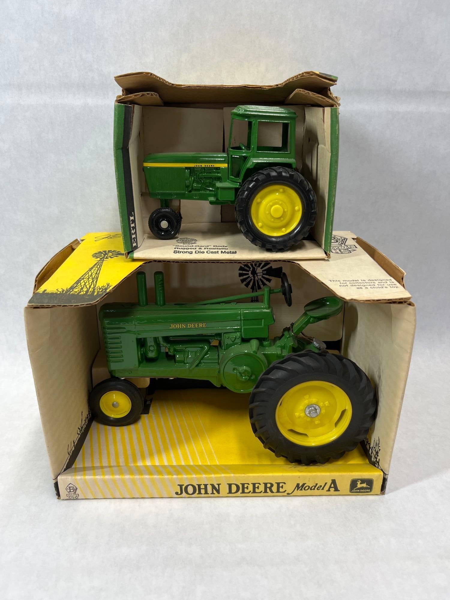 A Pair of Die-Cast John Deere Toy Tractors in Original Boxes (1 of 8)