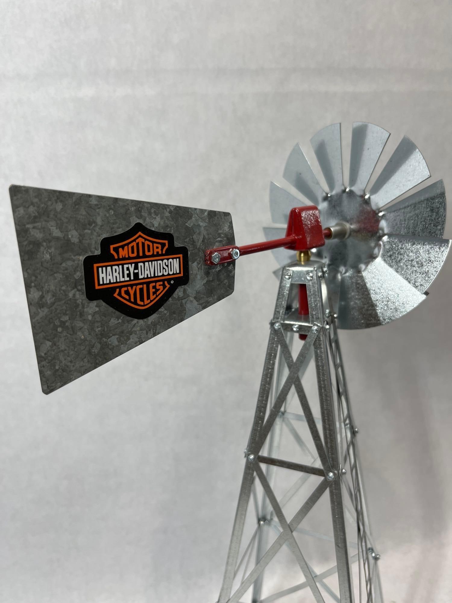 Harley-Davidson Galvanized Metal Windmill Model - 2