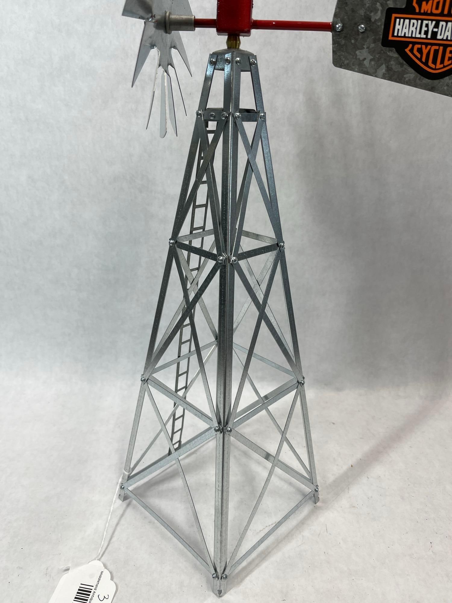 Harley-Davidson Galvanized Metal Windmill Model - 4