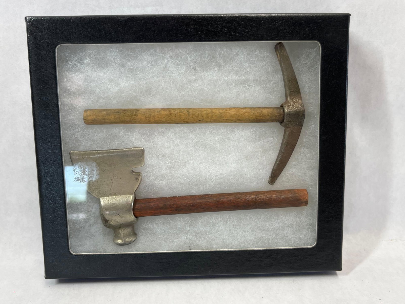 Pair Miniature Tools in Display Case (1 of 4)