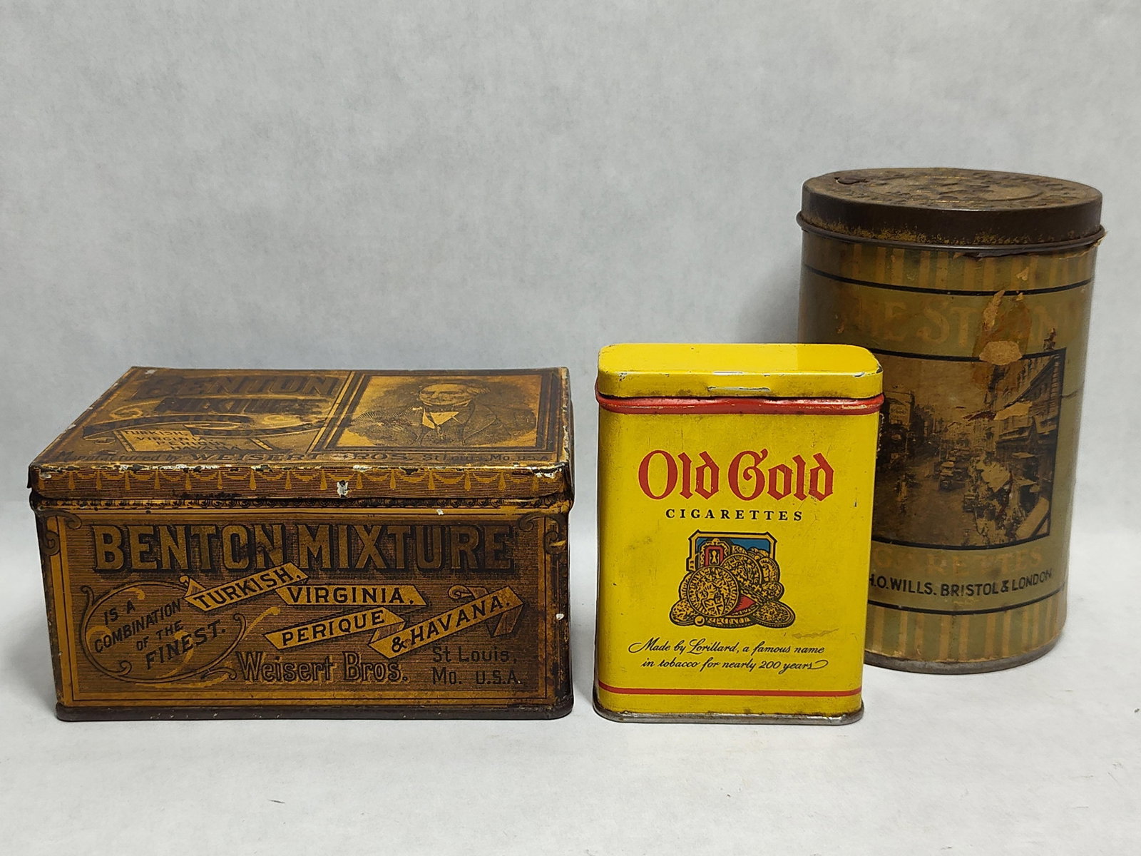 3 Lithographed Tobacco & Cigarette Tins (1 of 7)