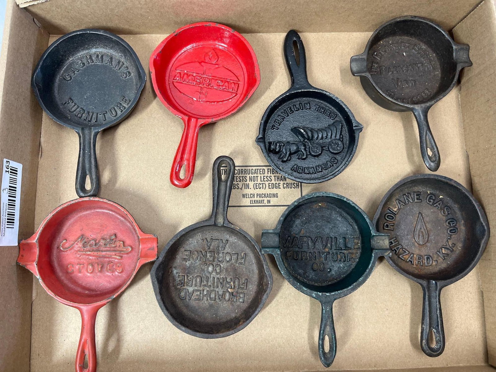 8 Advertising Cast Iron Skillets & Ashtrays (1 of 6)