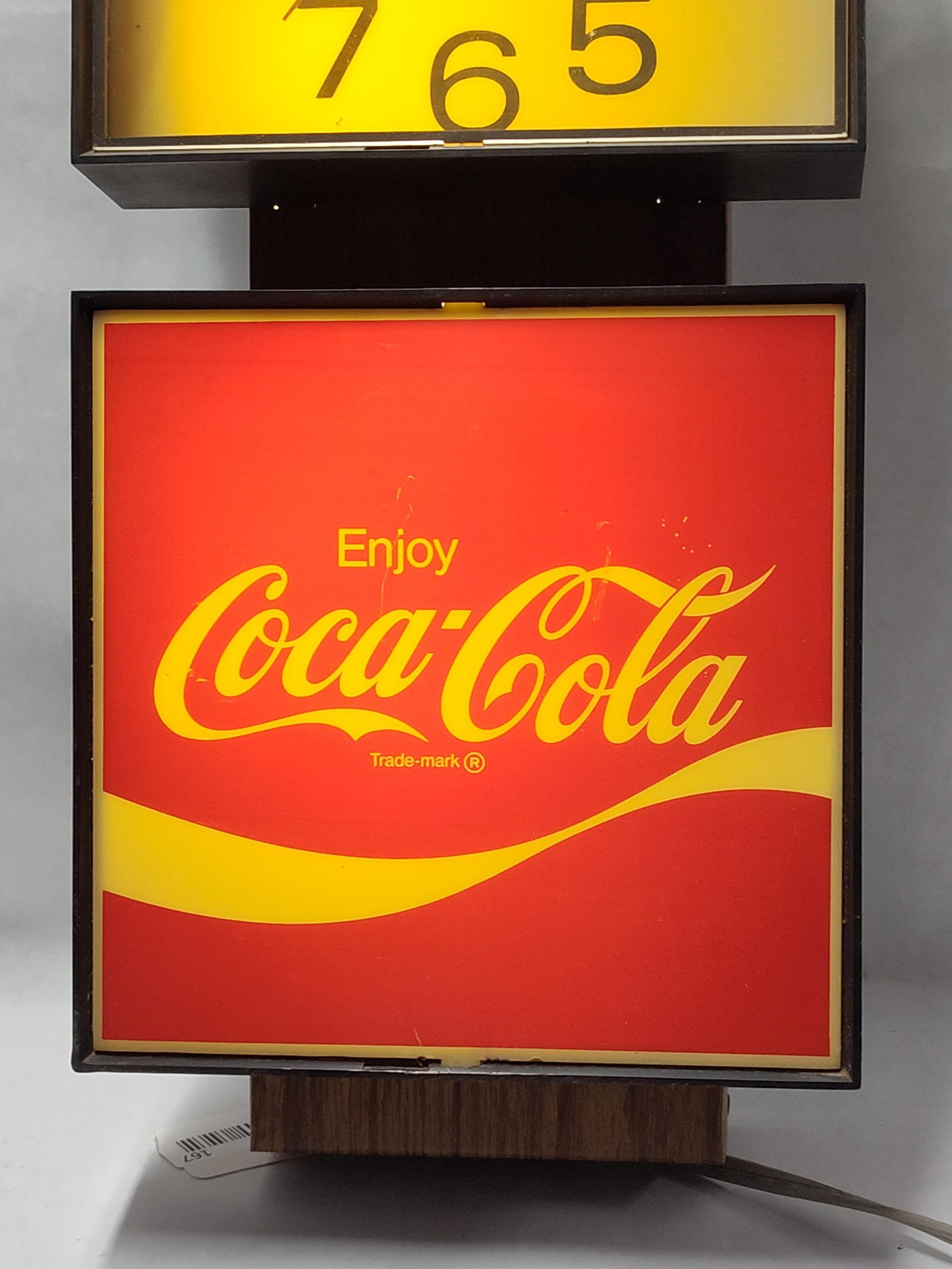 1970s Coca-Cola Lighted Electric Wall Clock - 4