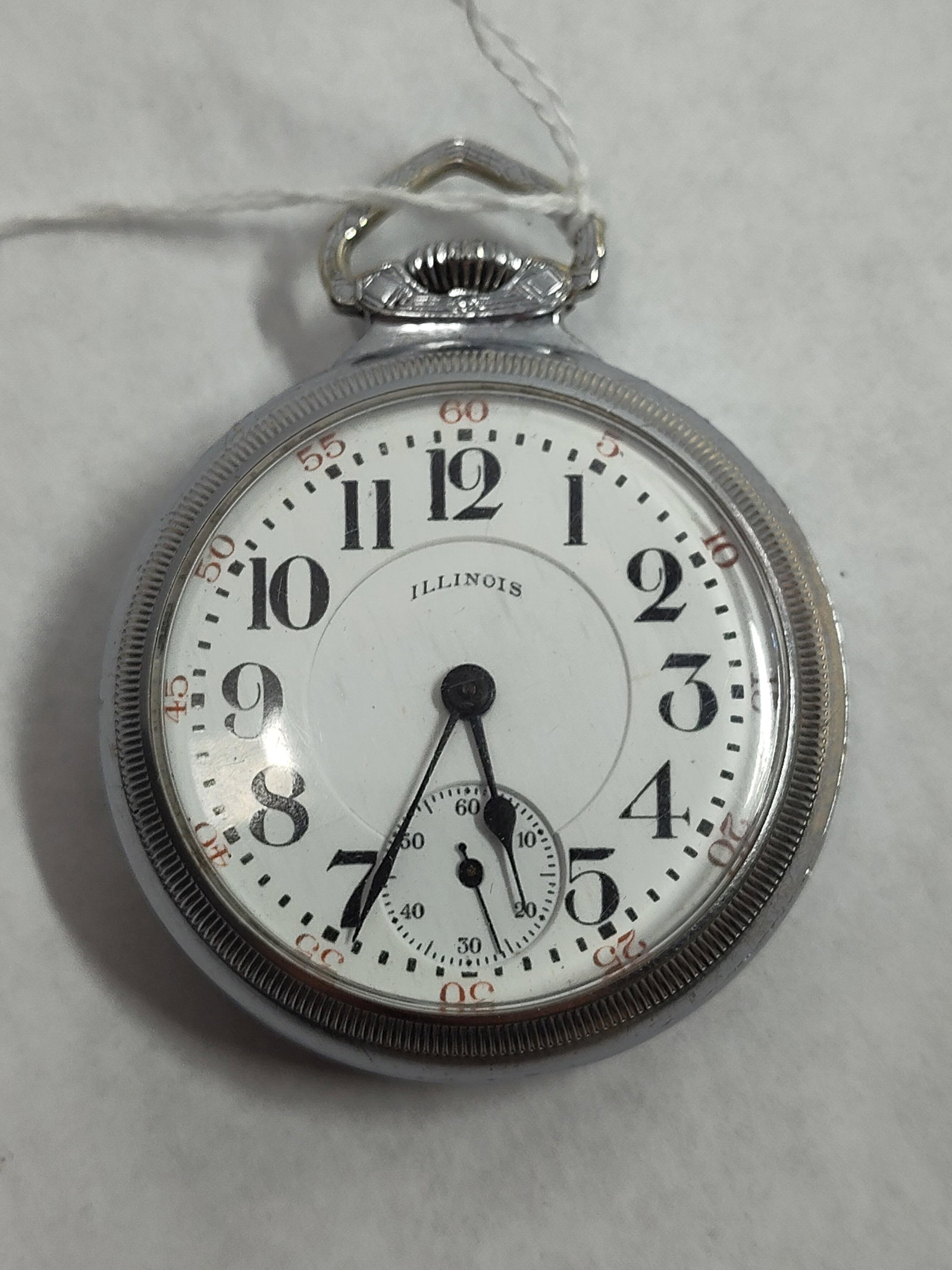 Illinois Watch Co. Locomotive Pocket Watch (1 of 4)