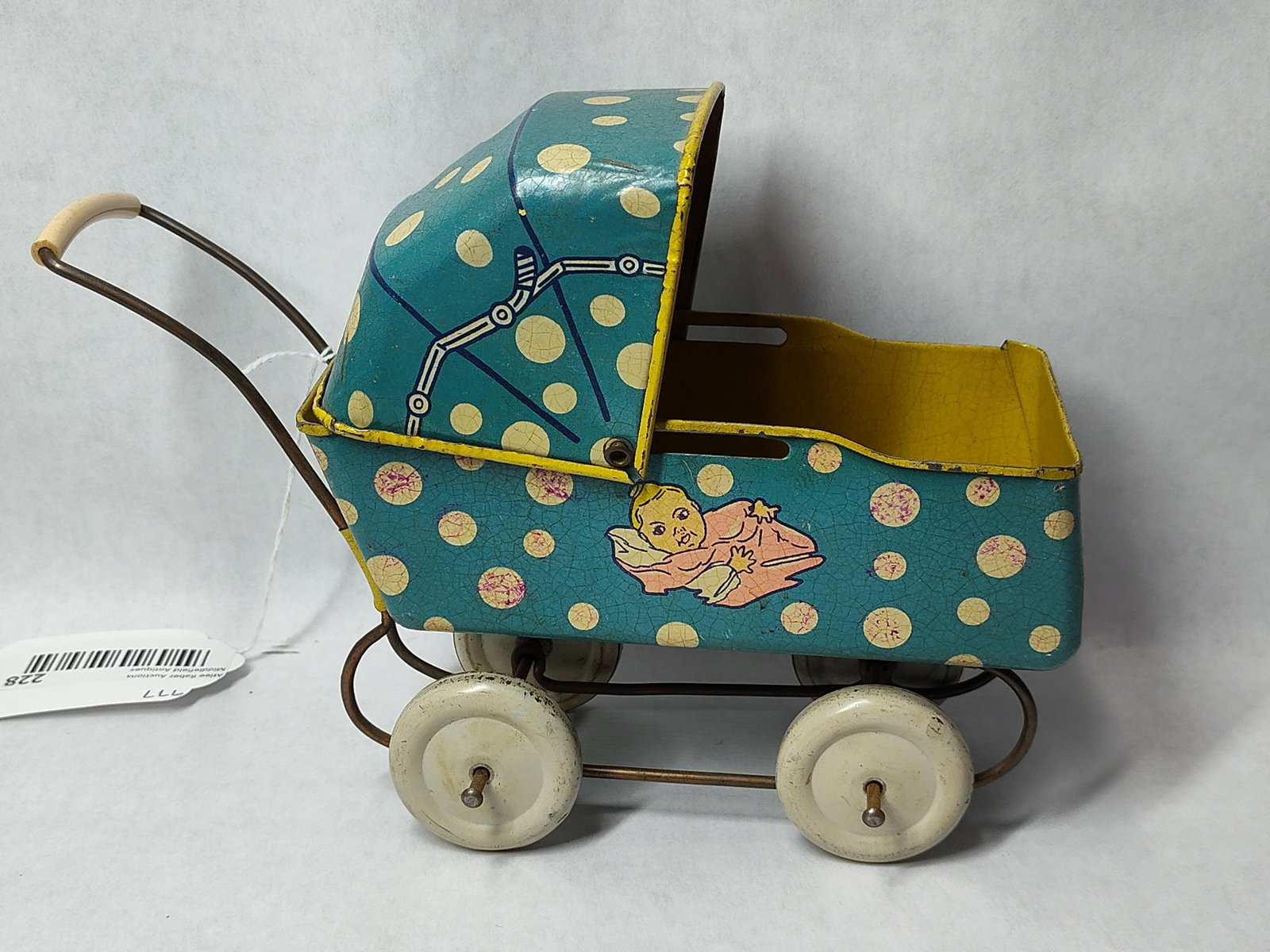 Attr. Wyandotte Polka Dot Toy Baby Carriage (1 of 3)