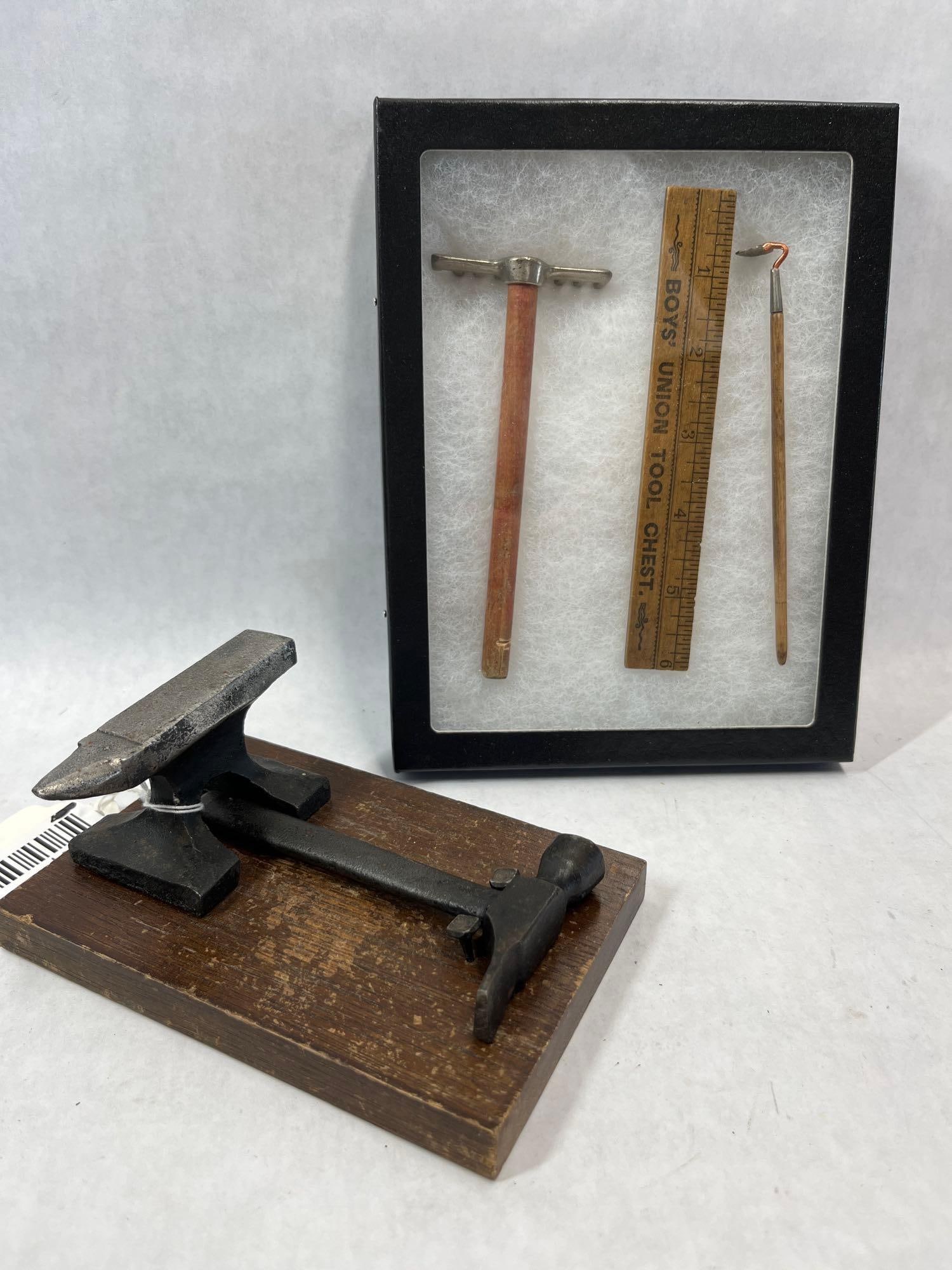 Miniature Blacksmithing & Framed Boys Union Tools (1 of 7)