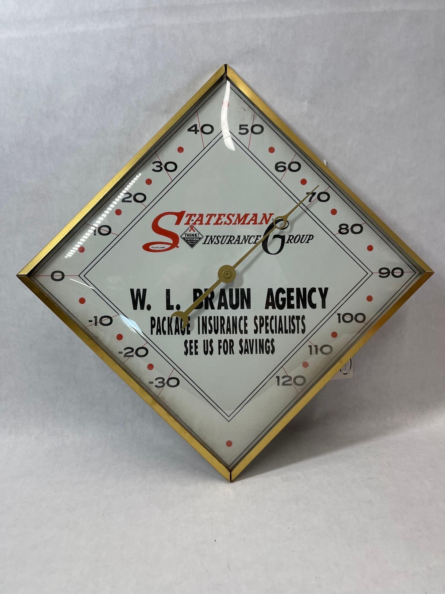 Statesman Insurance Thermometer, Braun Agency (1 of 3)