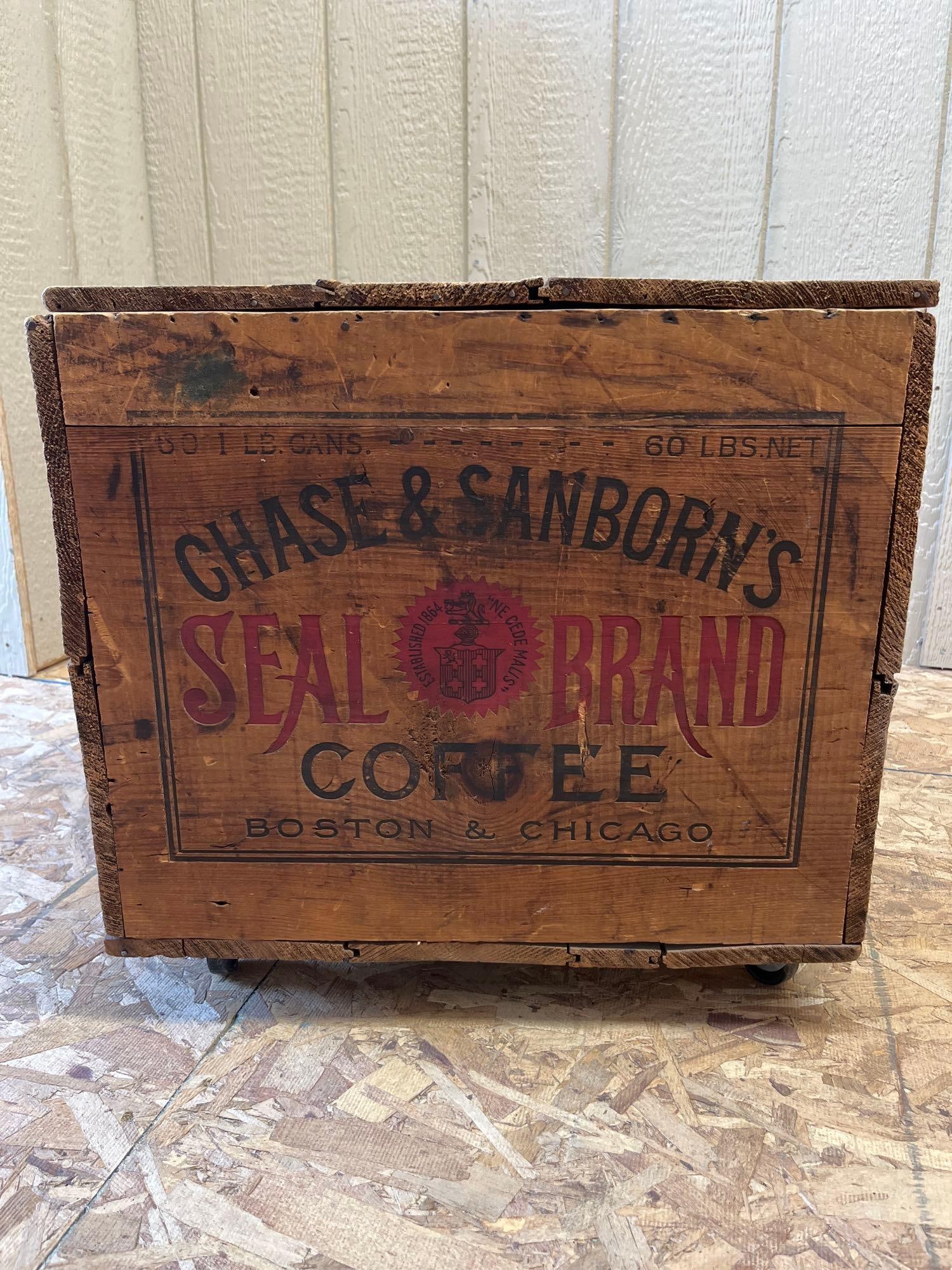 Chase & Sanborn's Seal Brand Coffee Crate Trunk (1 of 4)