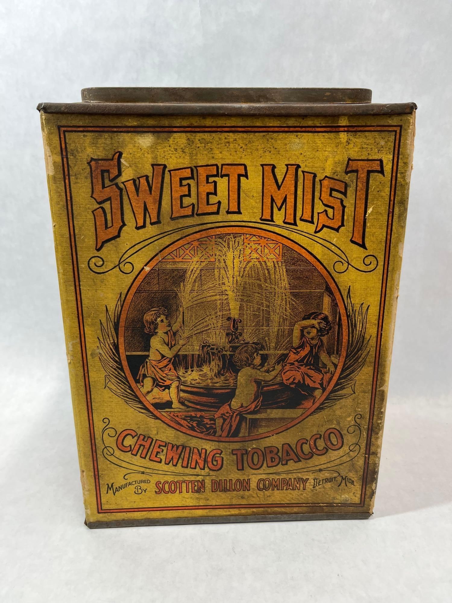 Scotten Dillon Sweet Mist Tobacco Lithographed Tin (1 of 6)