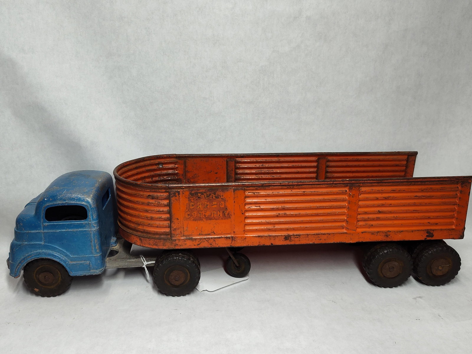 Pressed Steel Metal Cargo Semi-Tractor & Trailer (1 of 5)