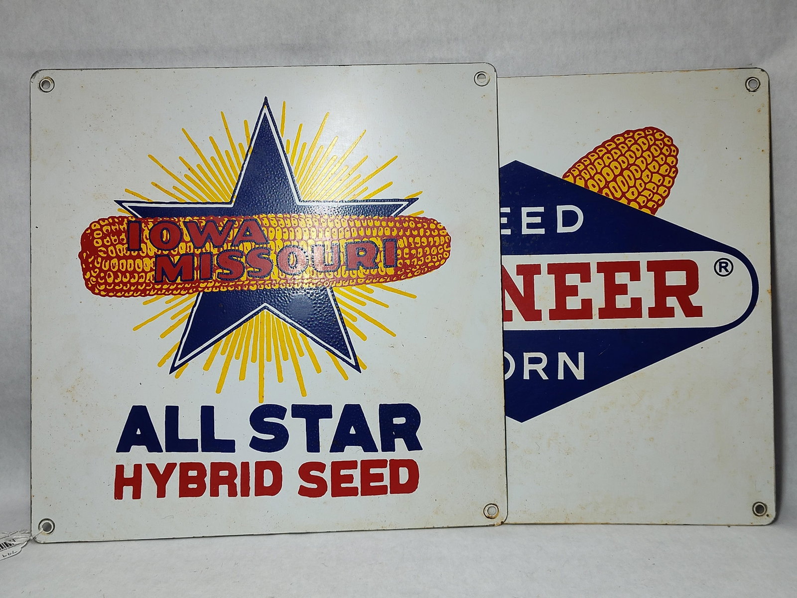 Pair Pioneer & Iowa-Missouri All Star Seed Signs (1 of 5)