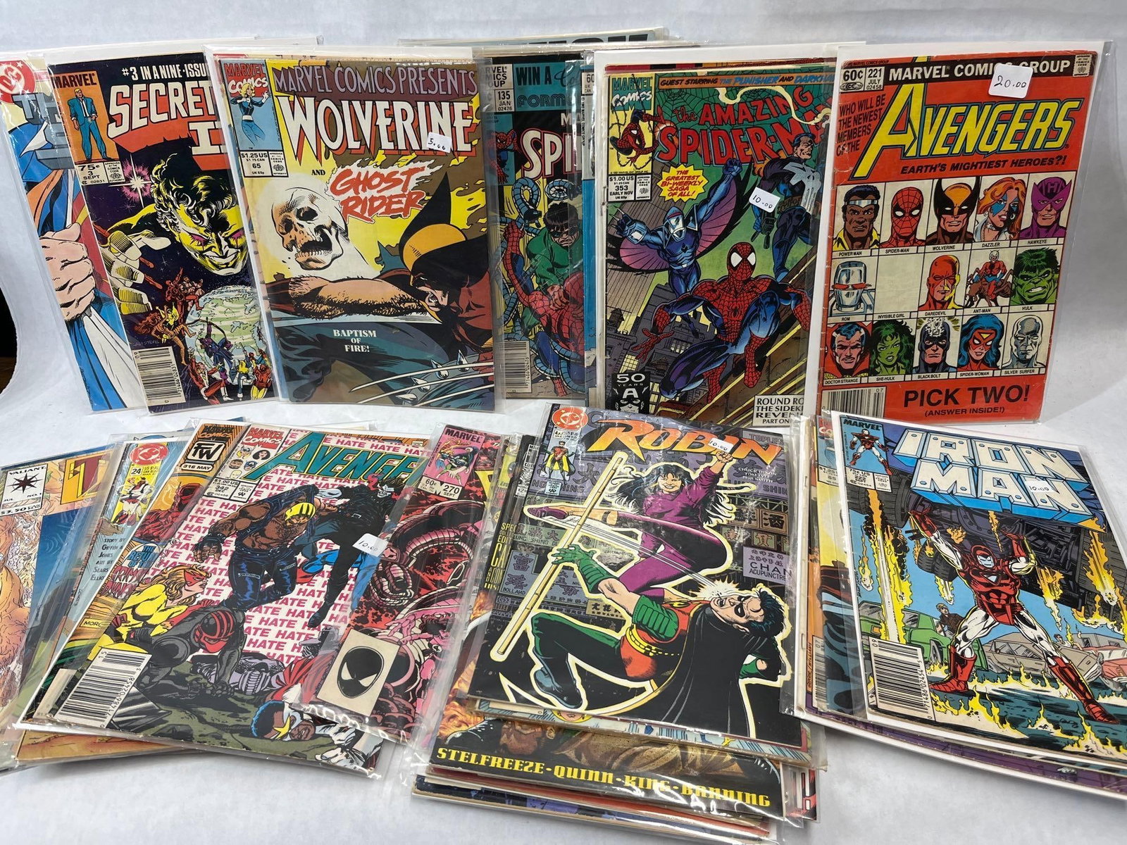 Marvel, DC & Indie Comic Books, 1980s-90s: This collection includes approximately 30 comic books dating primarily from the 1980s and 1990s, featuring titles from Marvel Comics, DC Comics, Valiant, Image, Harris Comics, and Star Comics. All iss
