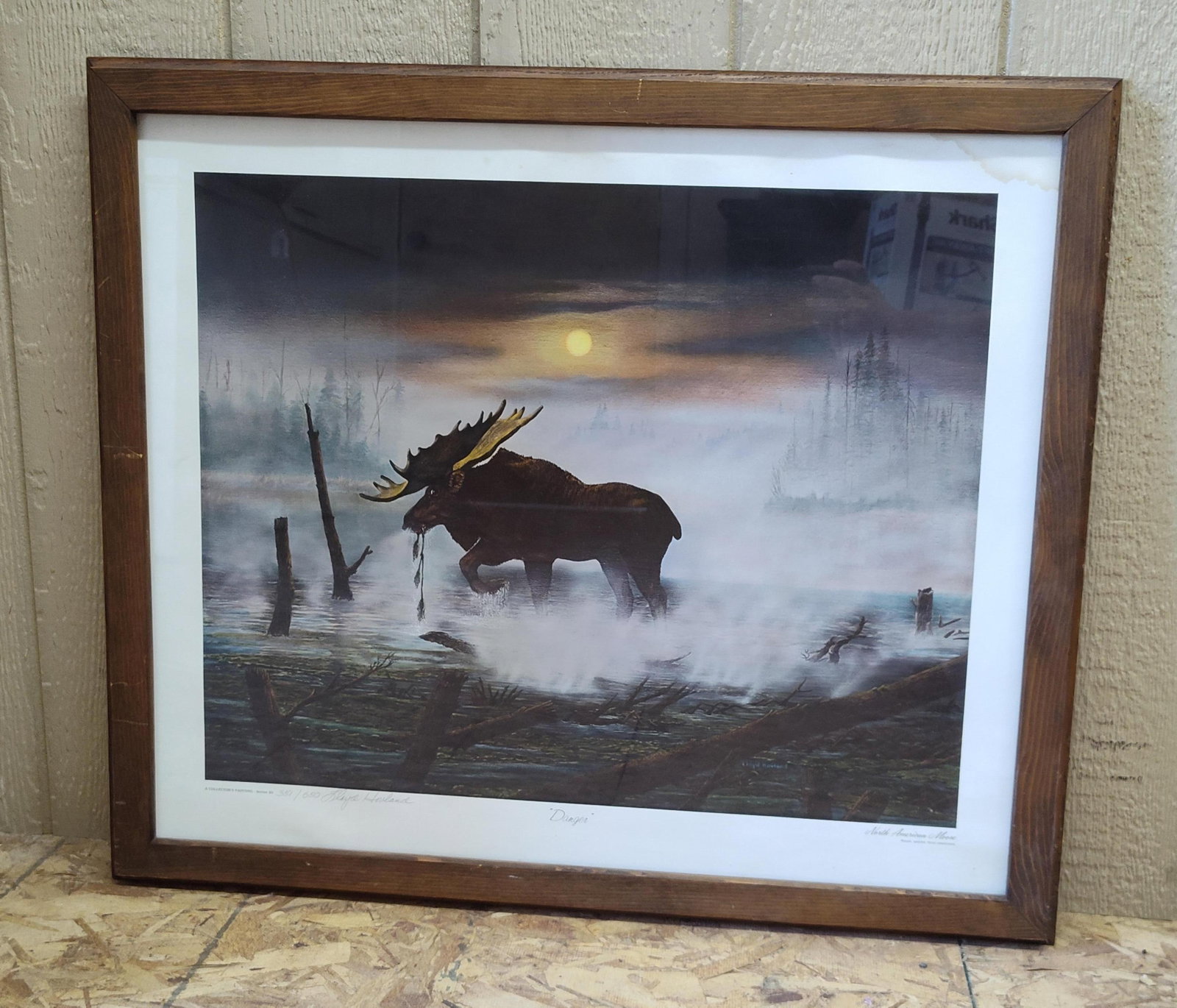 Lloyd Hovland, Danger, Signed Ltd Ed Lithograph: This lot features a limited edition photolithographic print on paper titled Danger by artist Lloyd Hovland, identified as part of A Collector's Painting - Series 20. The realistic wildlife