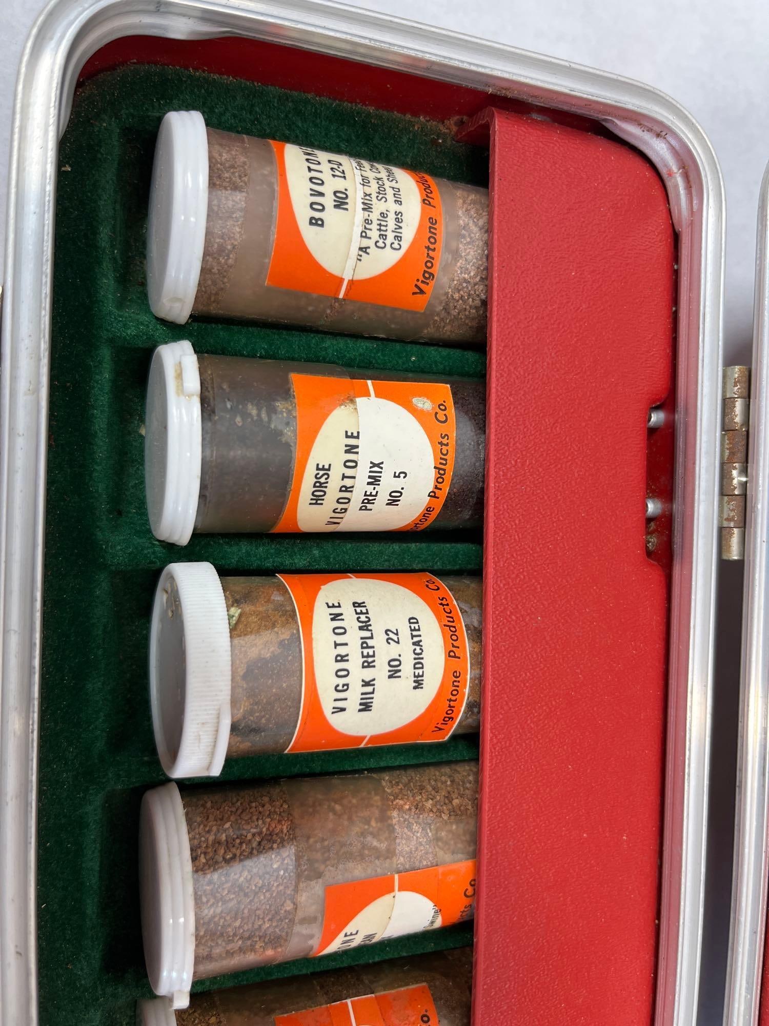 Vigortone Salesman Sample Kit in Red Case - 4