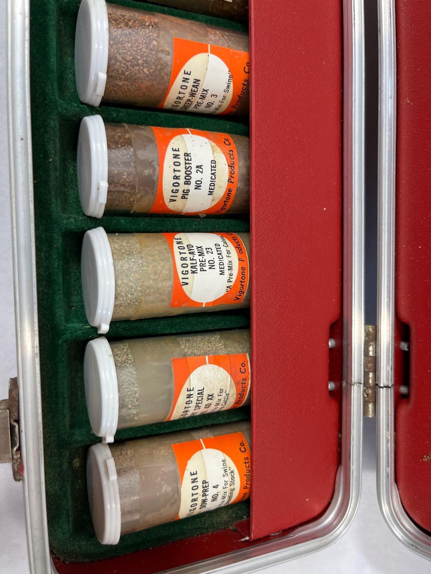 Vigortone Salesman Sample Kit in Red Case - 5