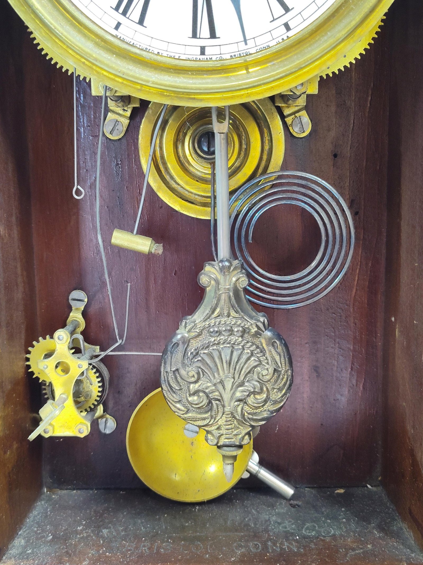 Late 19th C. E. Ingraham Gingerbread Mantel Clock - 3