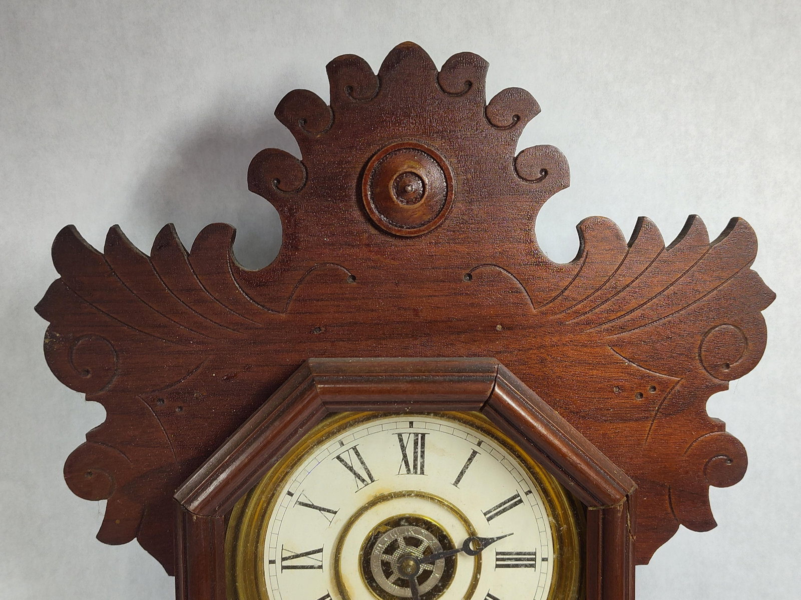 Late 19th C. E. Ingraham Gingerbread Mantel Clock - 6
