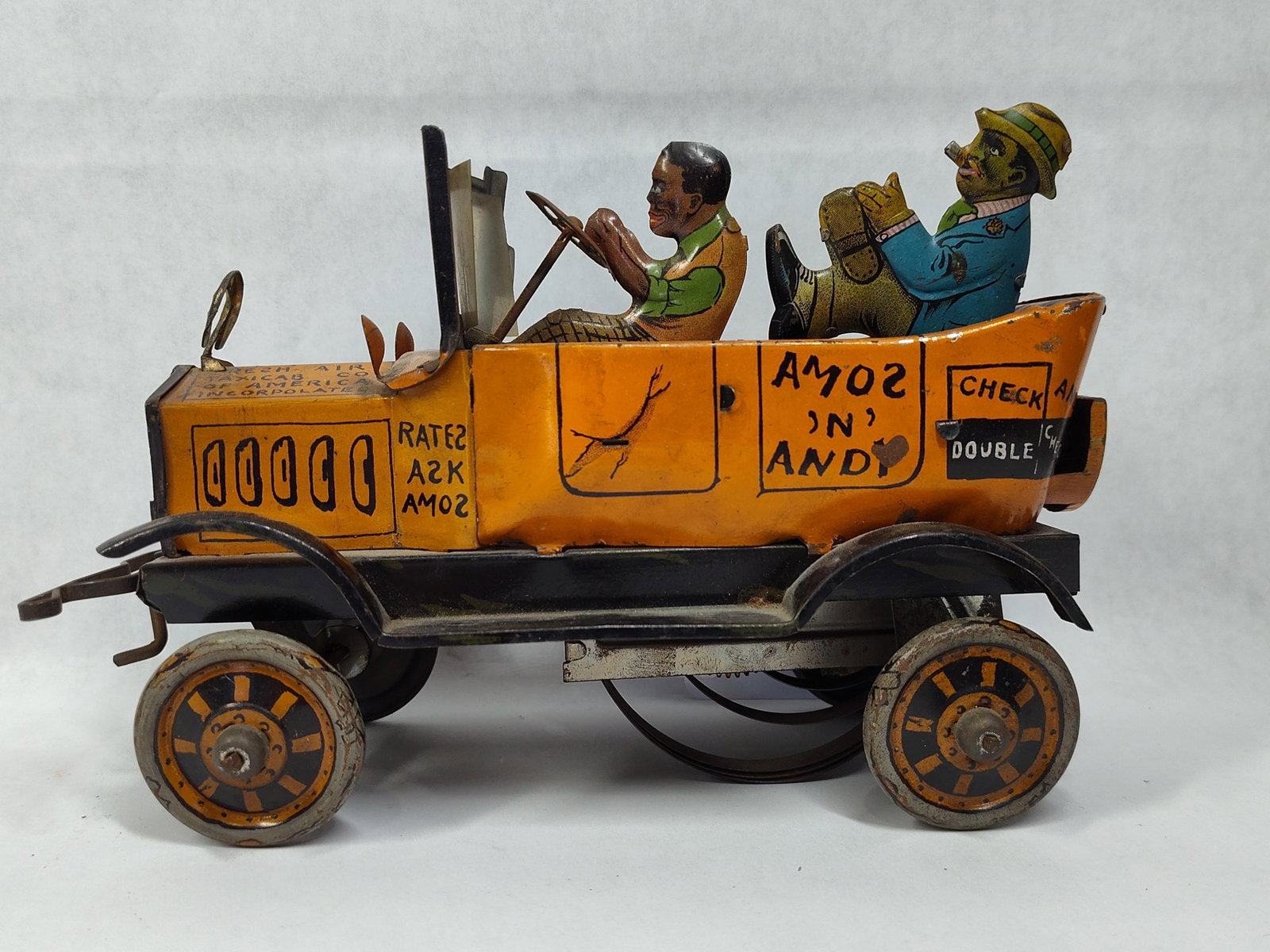 Louis Marx Amos n Andy Fresh Air Tin Taxicab Toy (1 of 5)