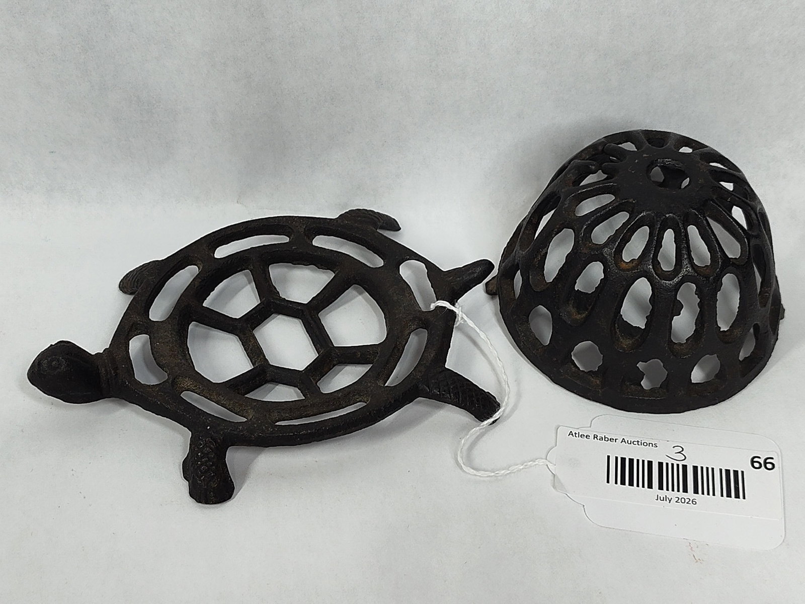 Antique Cast Iron Turtle String Holder - 2