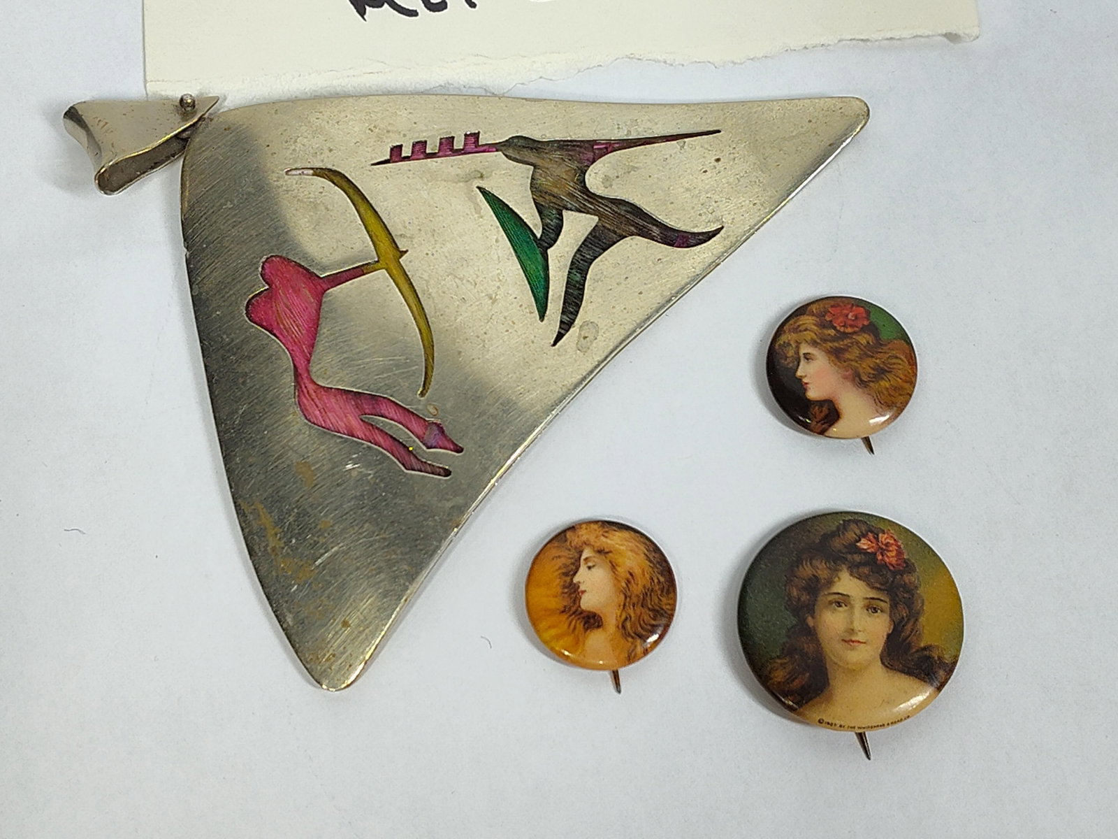 Los Castillo Pluma Jewelry & Whitehead & Hoag Pins (1 of 5)