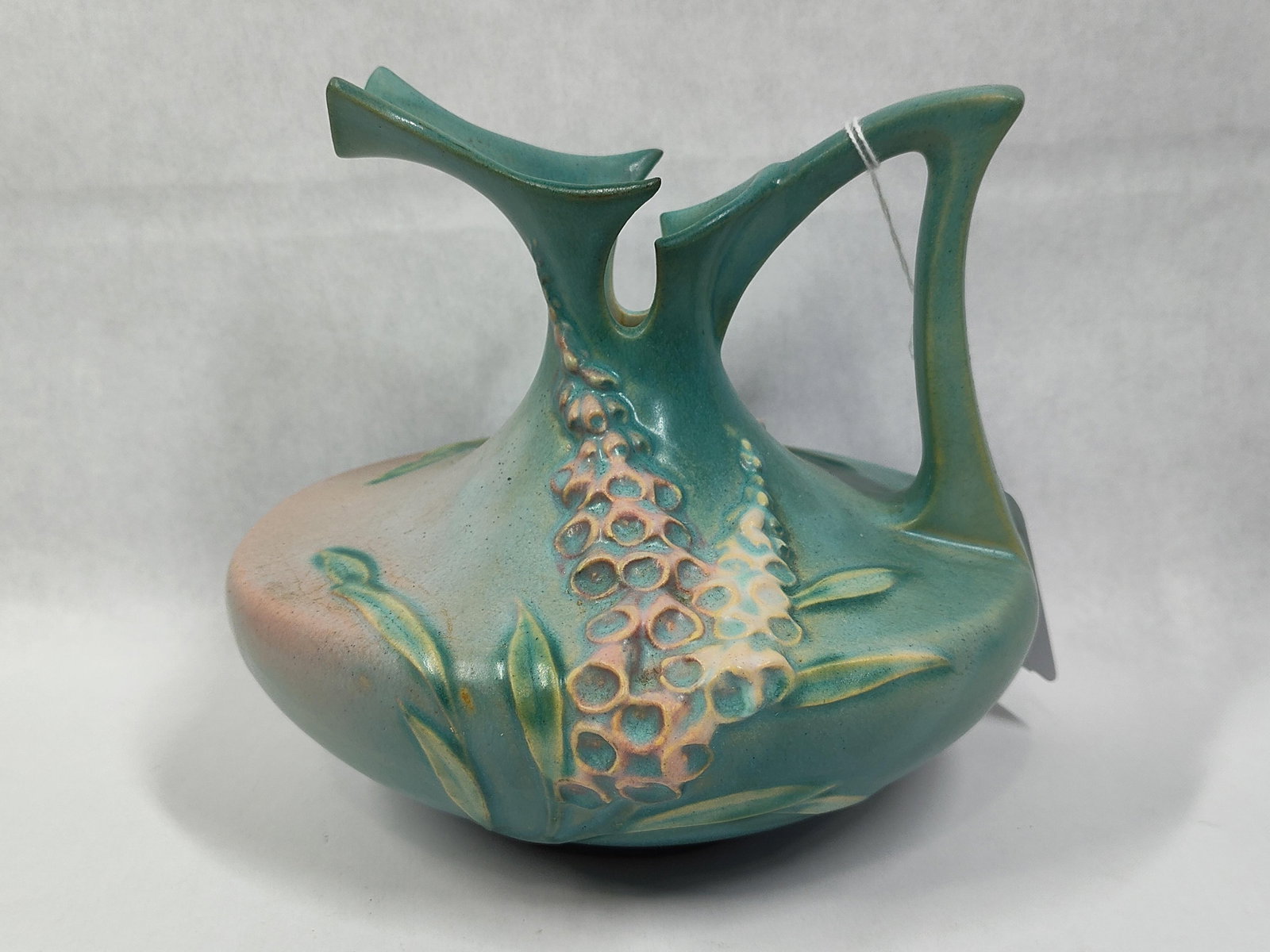 Roseville Pottery Lupine Green Ewer (1 of 5)