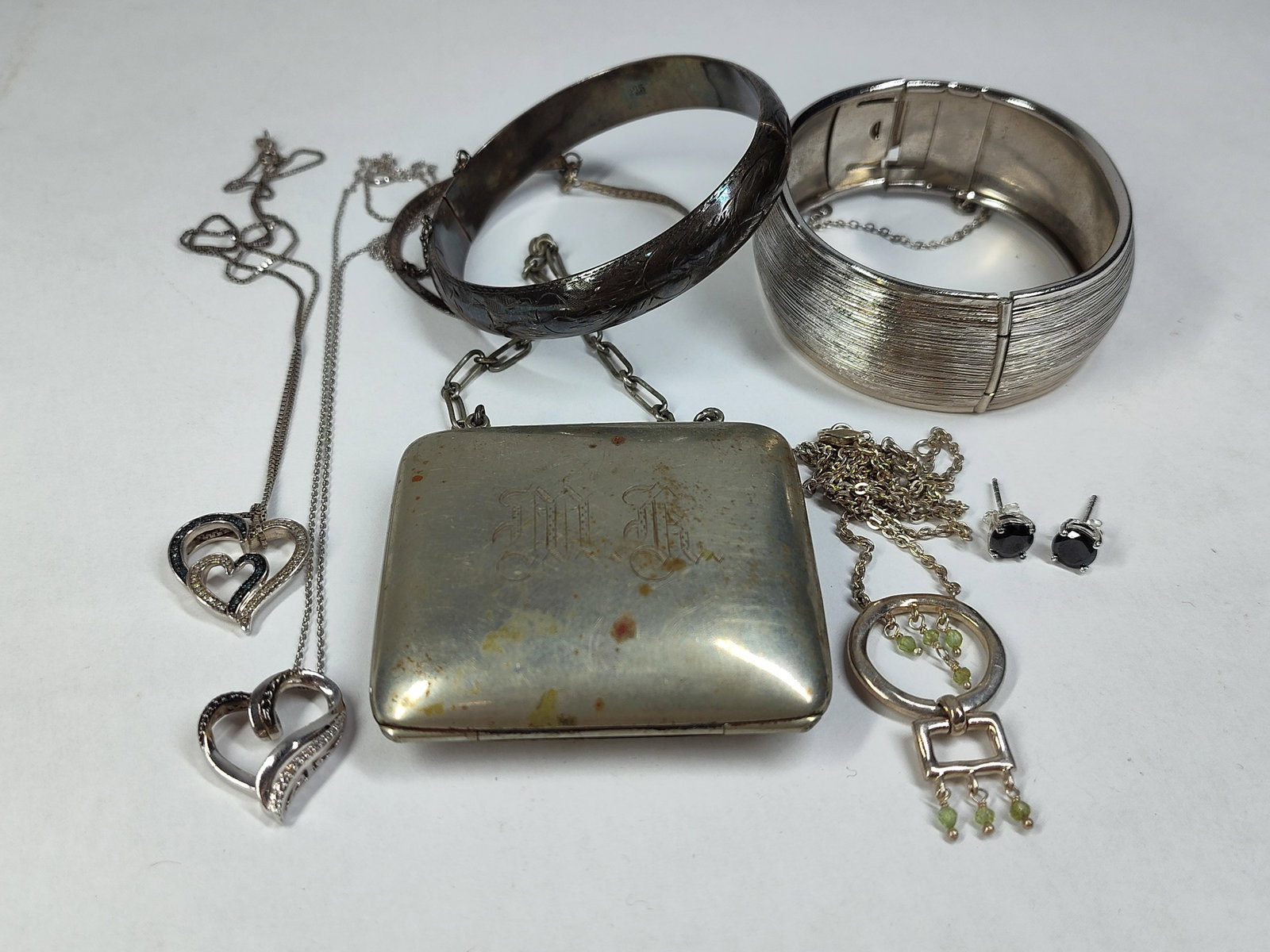Str. Jewelry & Monogrammed Silver Purse (1 of 13)