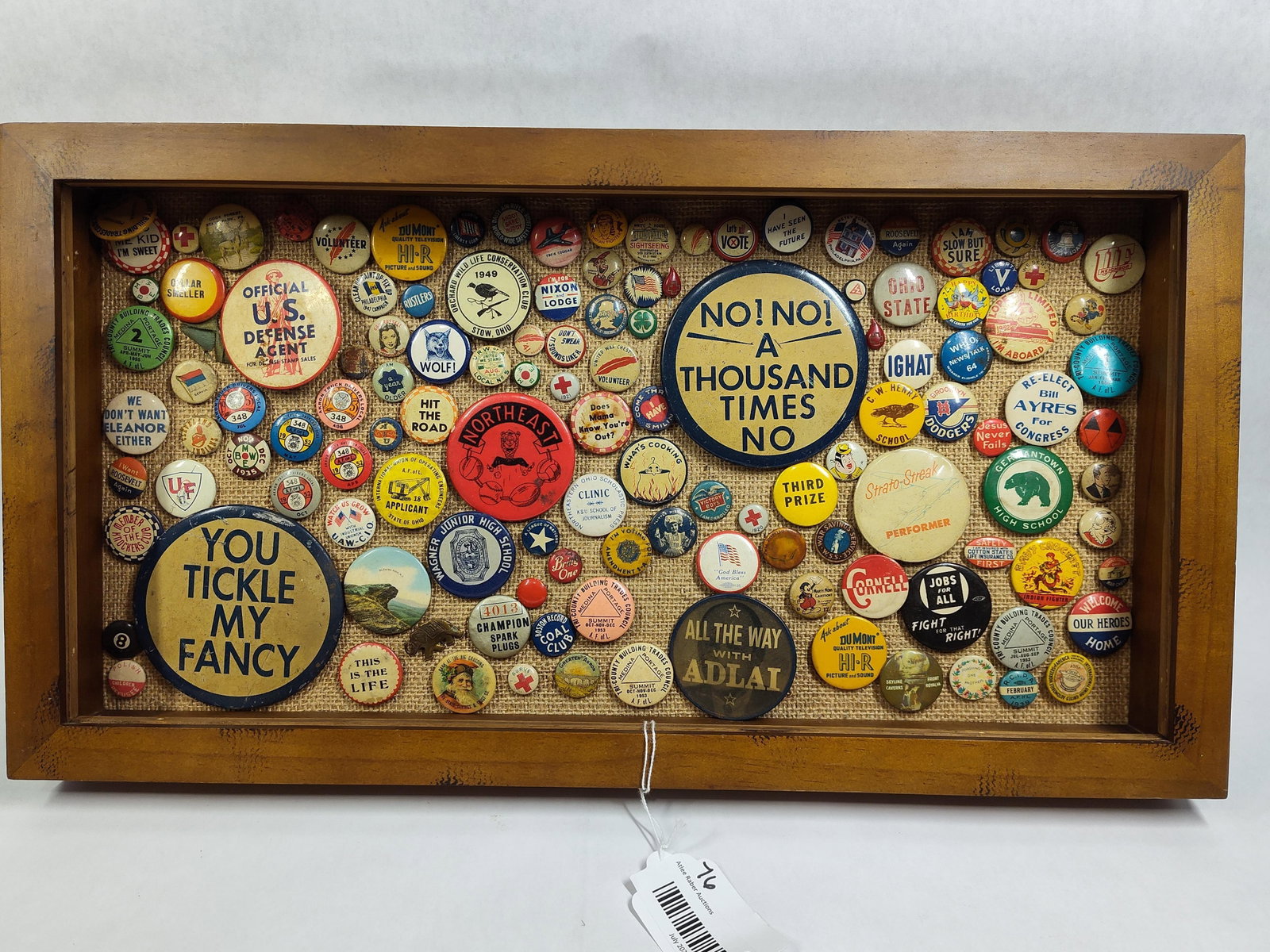 135 Pinback Buttons & Memorabilia, Shadow Box (1 of 6)