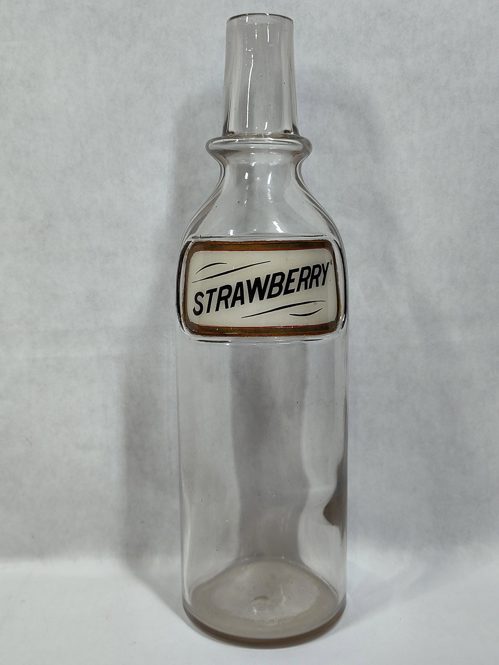 Label Under Glass Strawberry Soda Syrup Bottle (1 of 5)