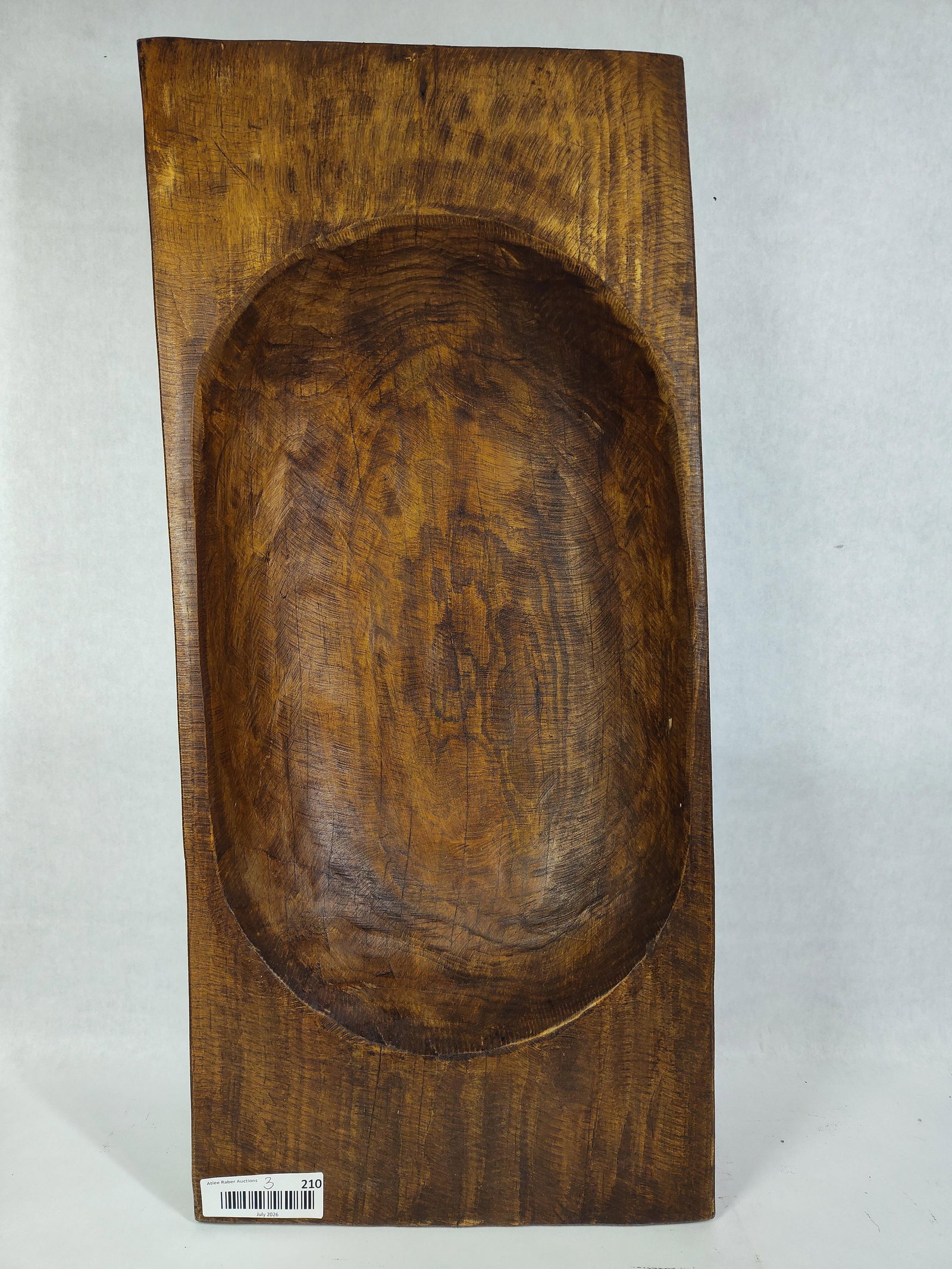 Hand-Carved Rectangular Wooden Dough Bowl (1 of 3)