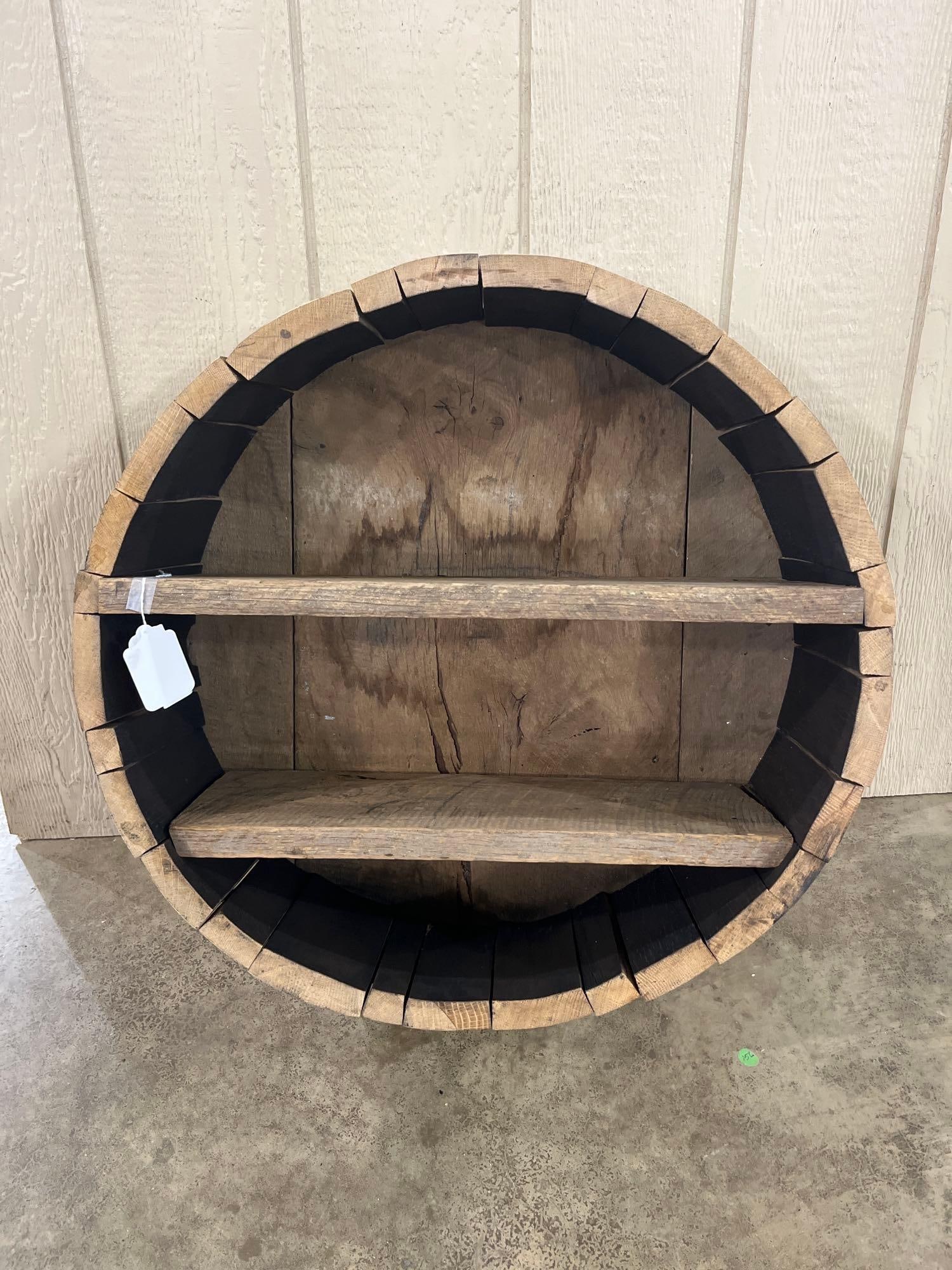 Repurposed Bourbon Barrel Oak Wood Wall Shelf (1 of 3)