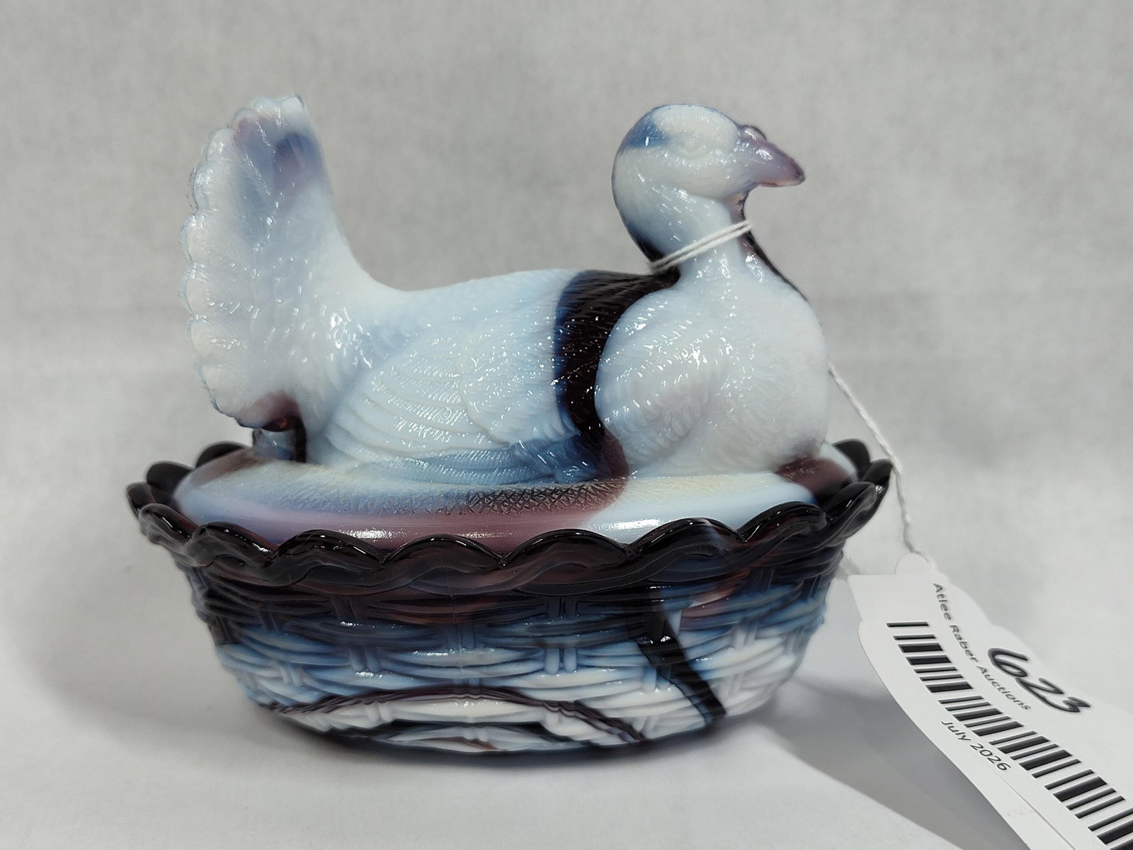 Gibson Blue & Purple Slag Turkey on Nest Dish (1 of 4)