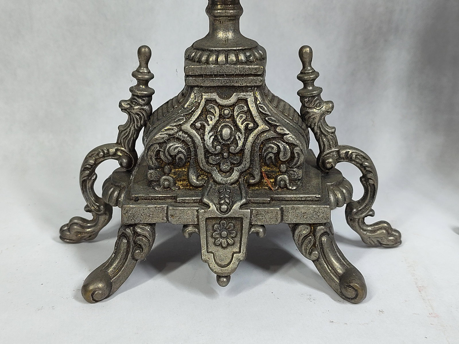 Pair Rococo Revival Silver-Plated Candelabra - 2