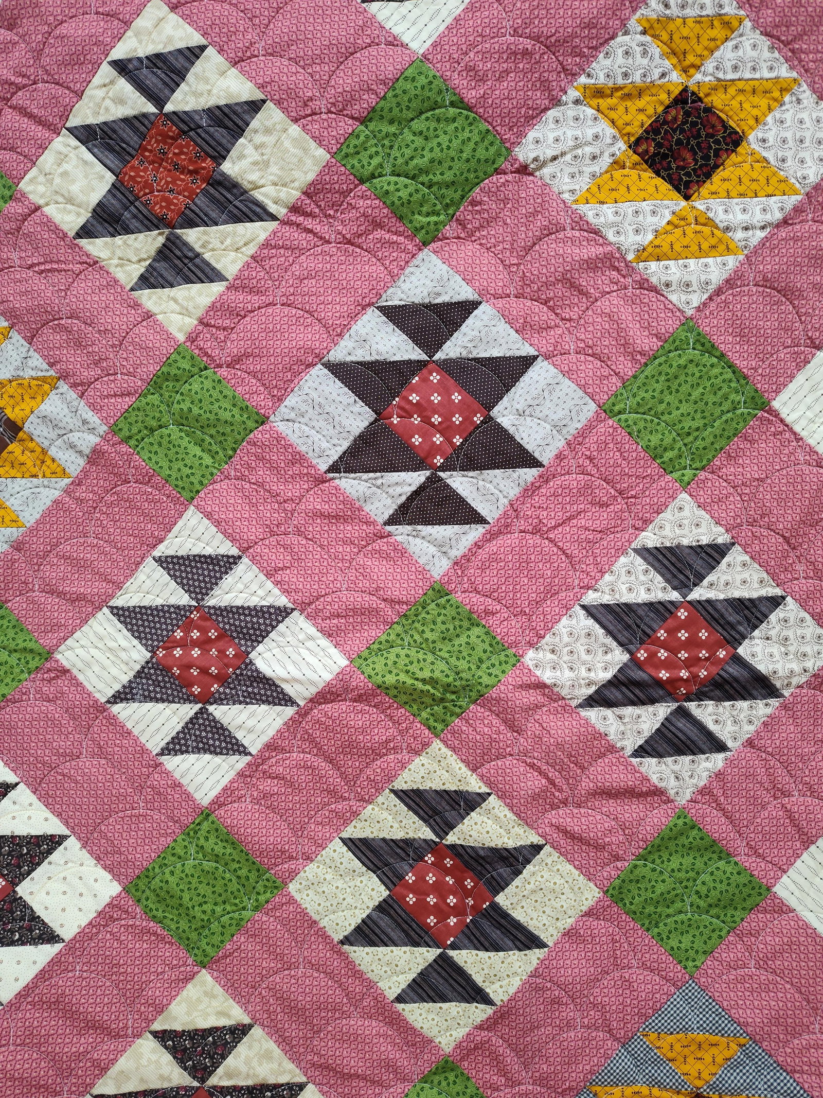 Labeled Birds in the Air Patchwork Quilt, 2004 (1 of 6)