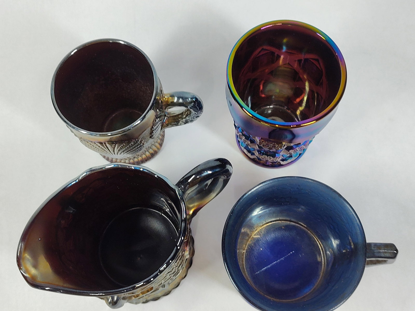 Assorted American Carnival Glass Tableware - 7