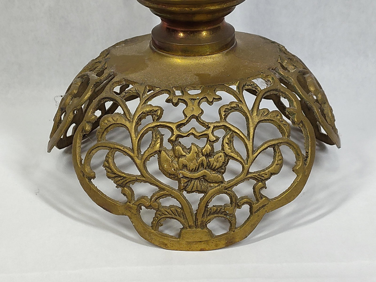 Pierced Brass Altar Pricket Candlestick - 3