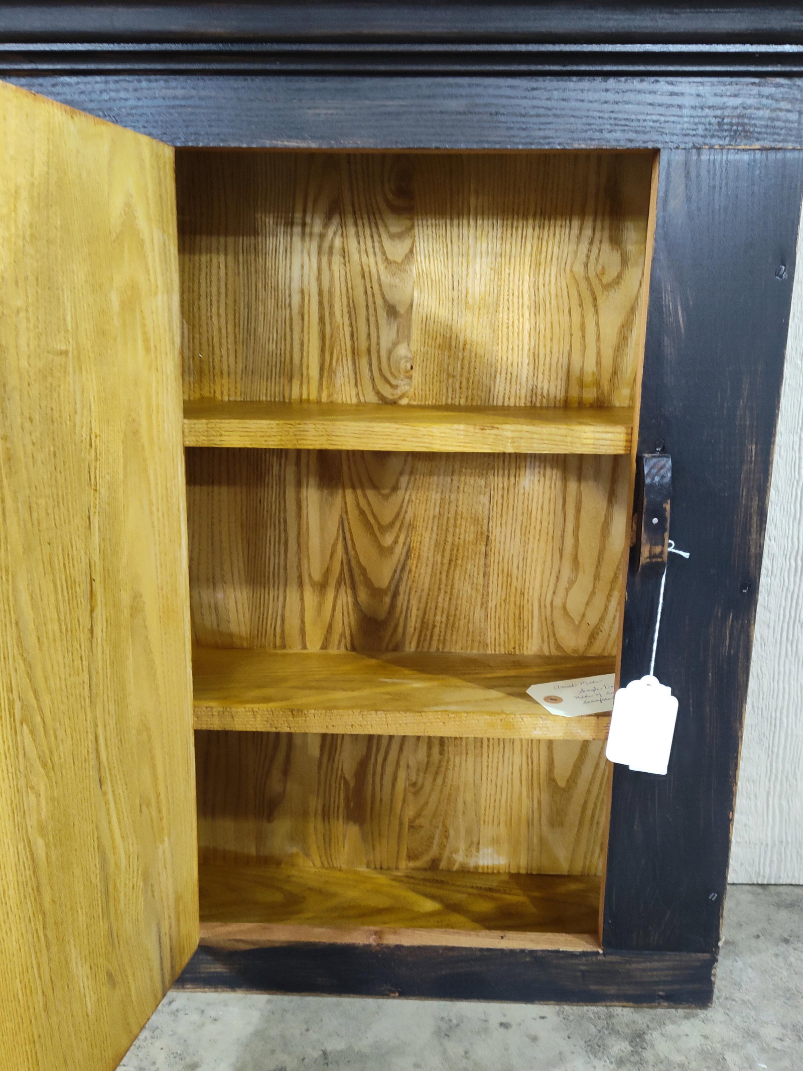 Rustic Two-Tone Oak Wall-Hanging Cabinet - 4