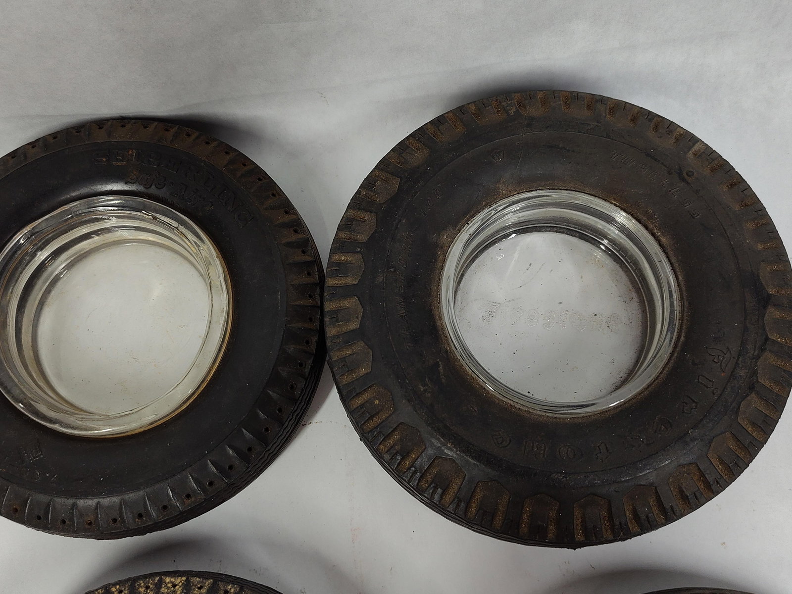 Set 4 Firestone/Goodrich/Seiberling Ashtrays - 2