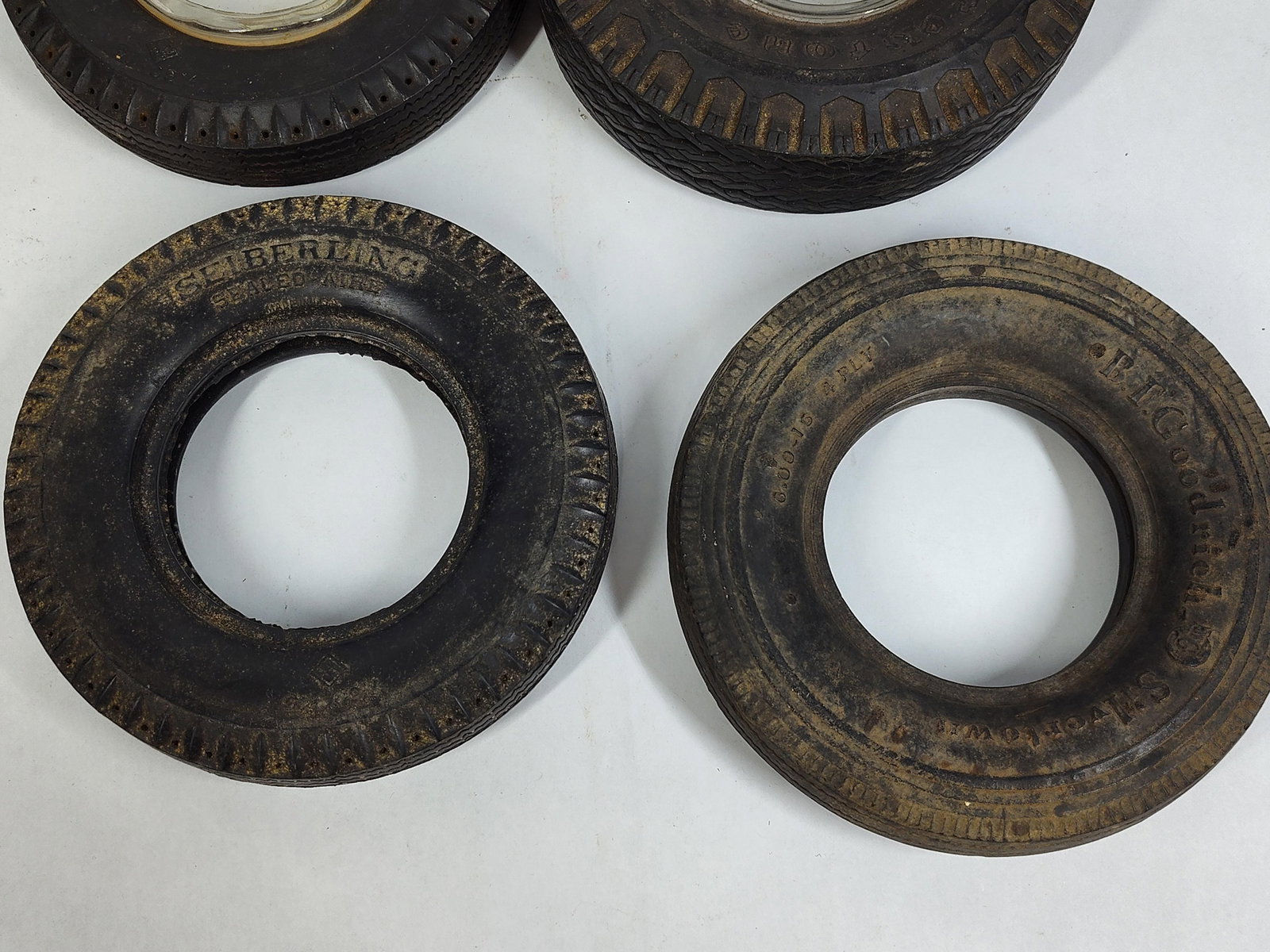 Set 4 Firestone/Goodrich/Seiberling Ashtrays - 3